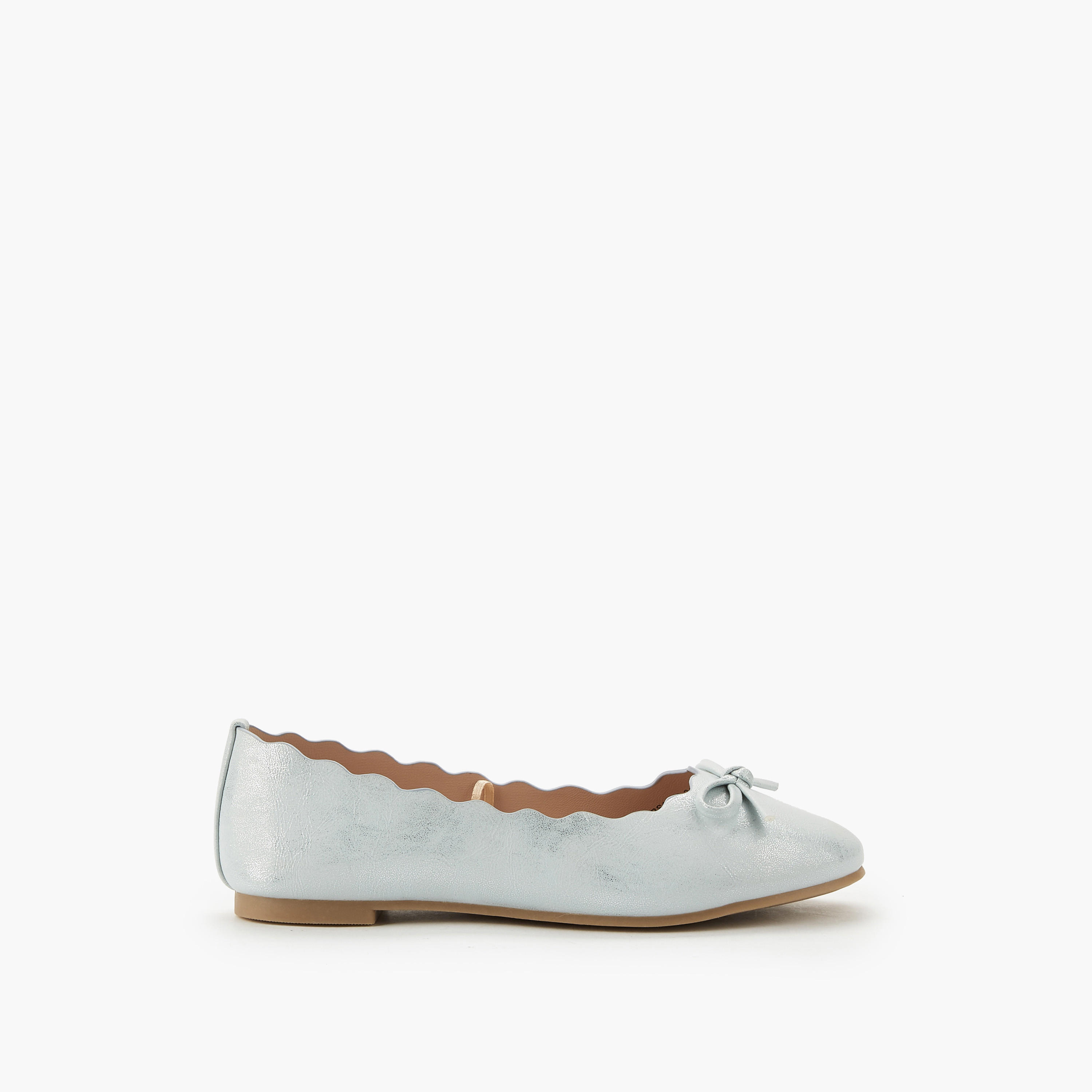 Little Missy Girls Scallop Trim Ballerina Shoes-girls-shoes-ballerinas-image-2