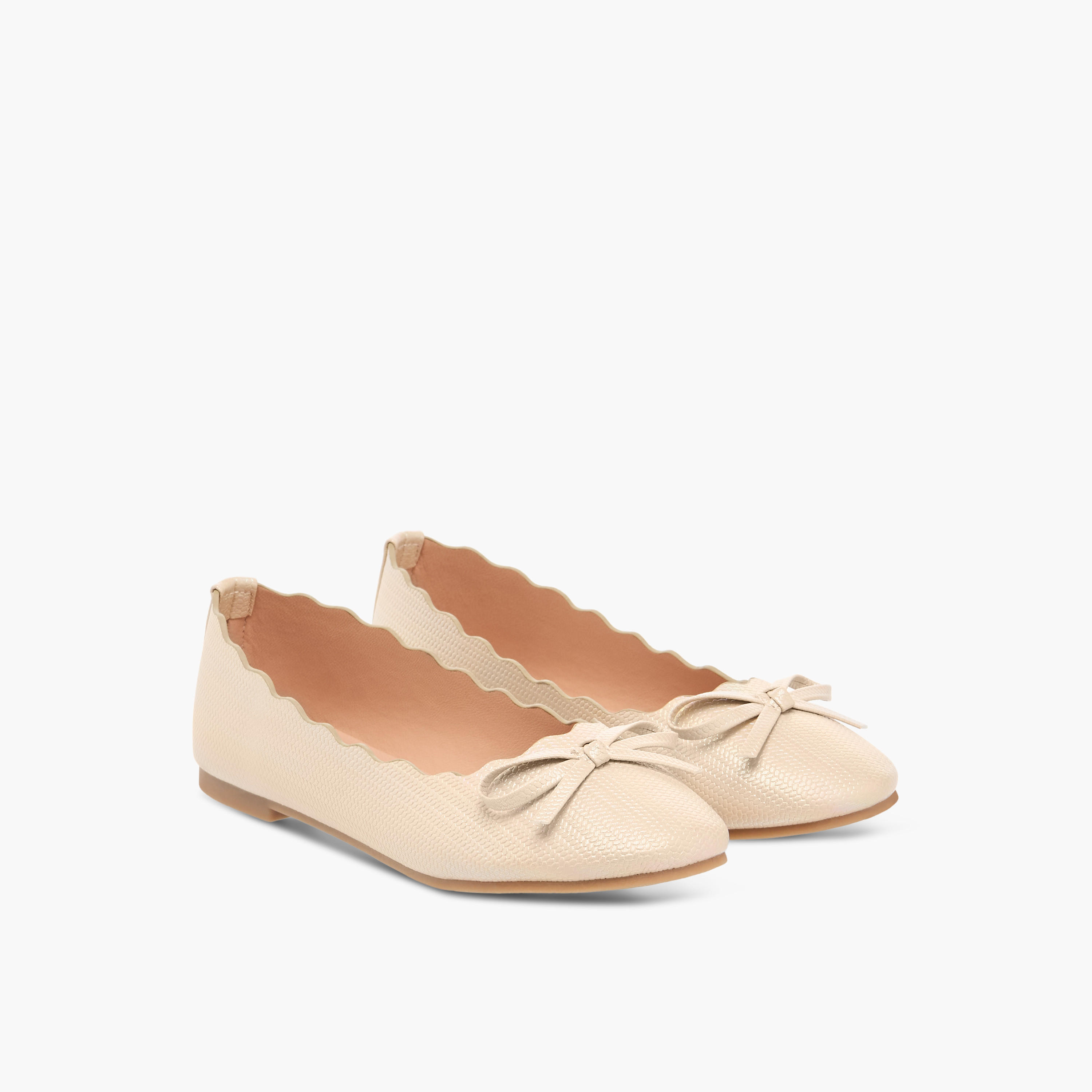 Little Missy Bow Embellished Slip-On Ballerina Shoes-girls-shoes-ballerinas-image-1