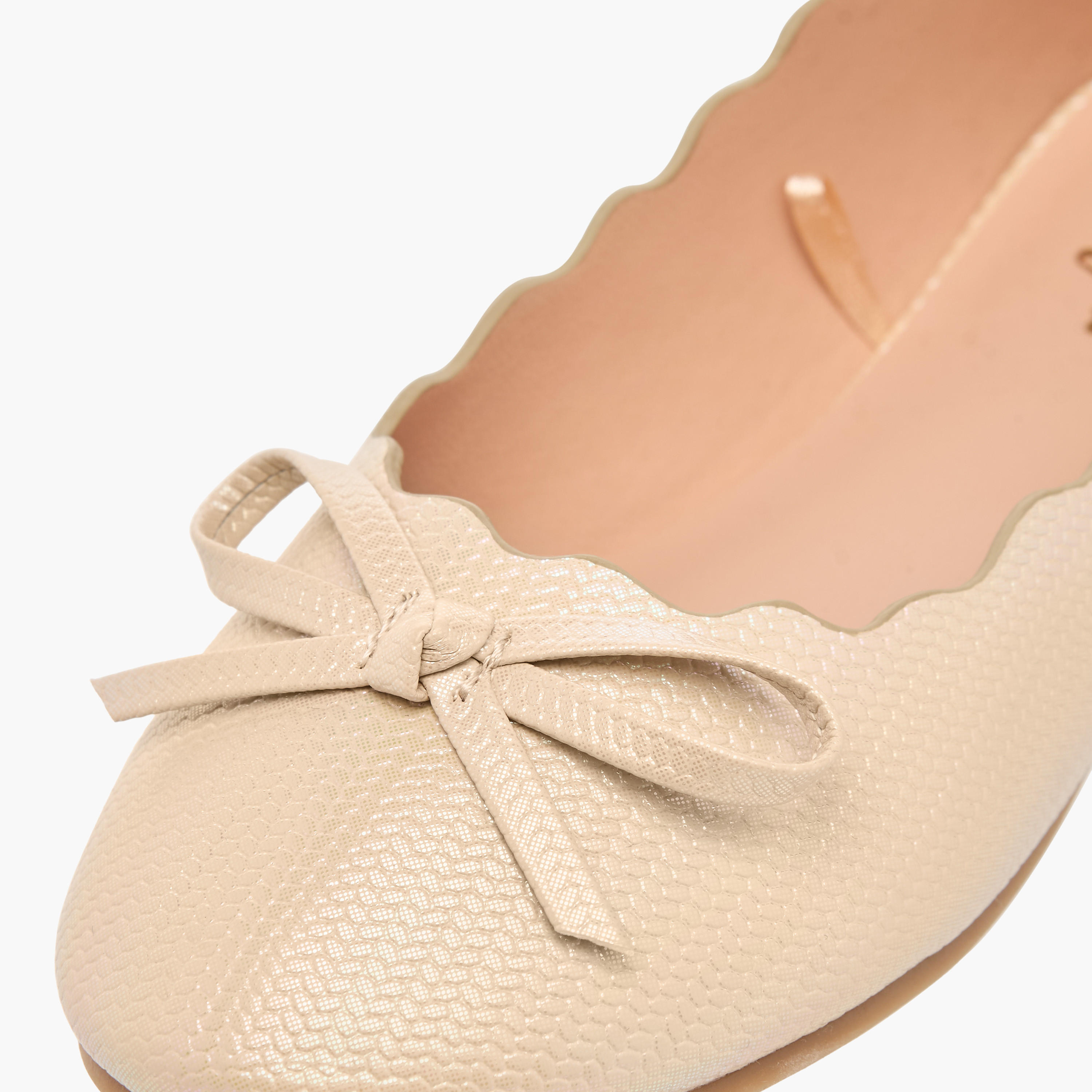 Little Missy Bow Embellished Slip-On Ballerina Shoes-girls-shoes-ballerinas-image-5