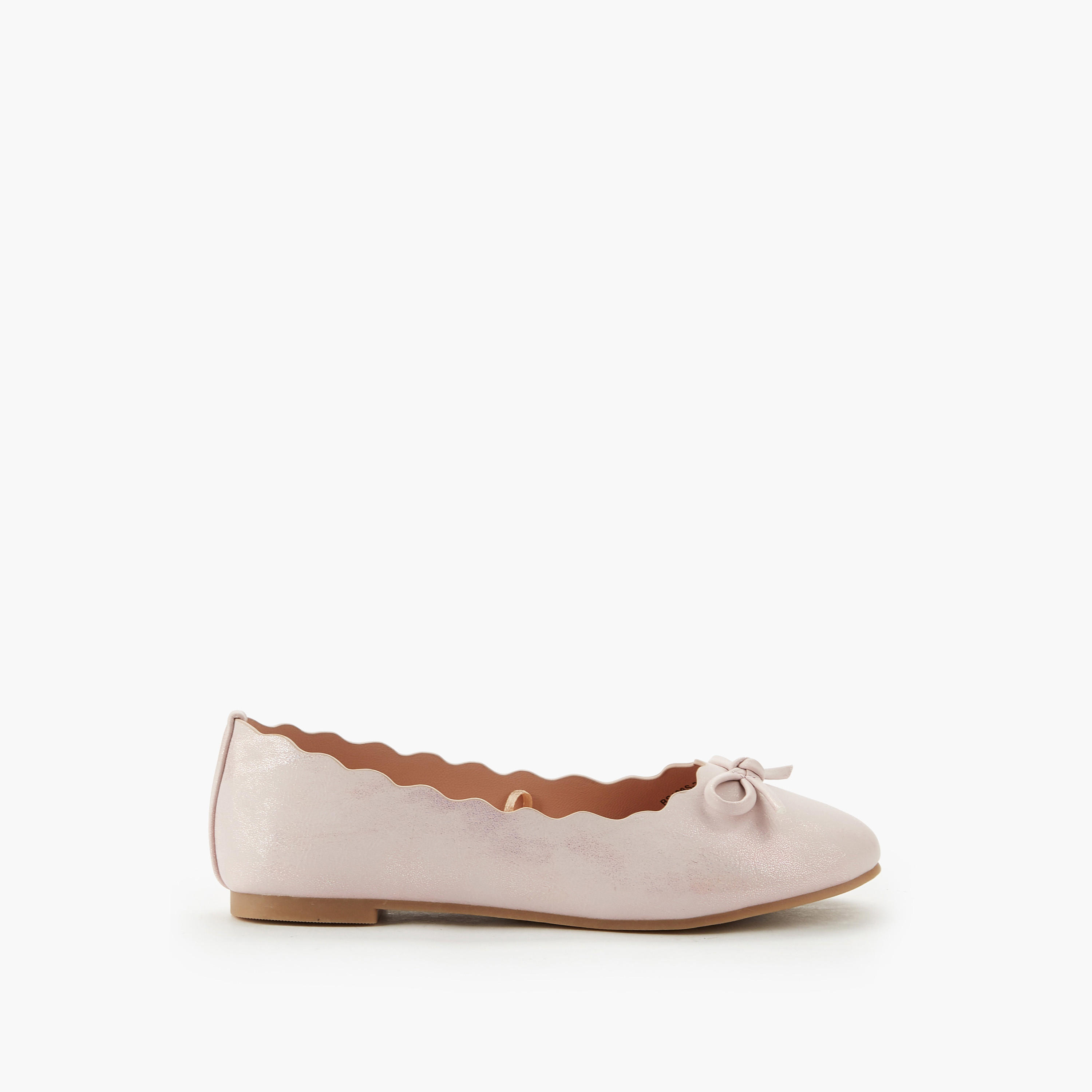 Little Missy Girls Scallop Trim Ballerina Shoes-girls-shoes-ballerinas-image-2