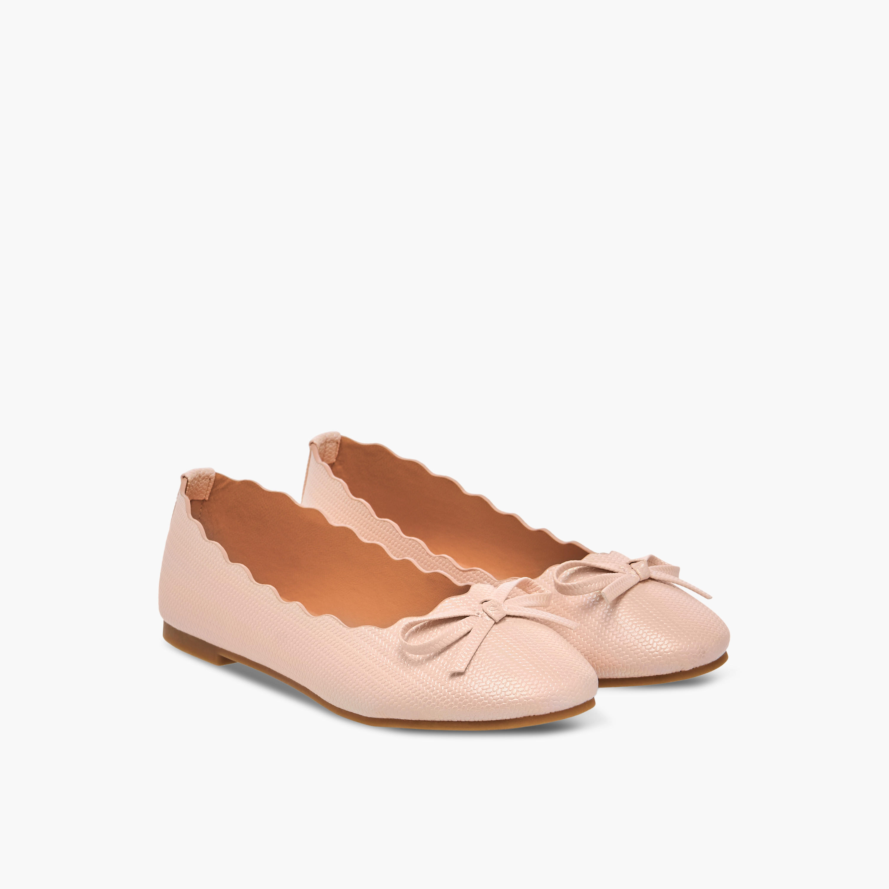 Little Missy Bow Embellished Slip-On Ballerina Shoes-girls-shoes-ballerinas-image-1