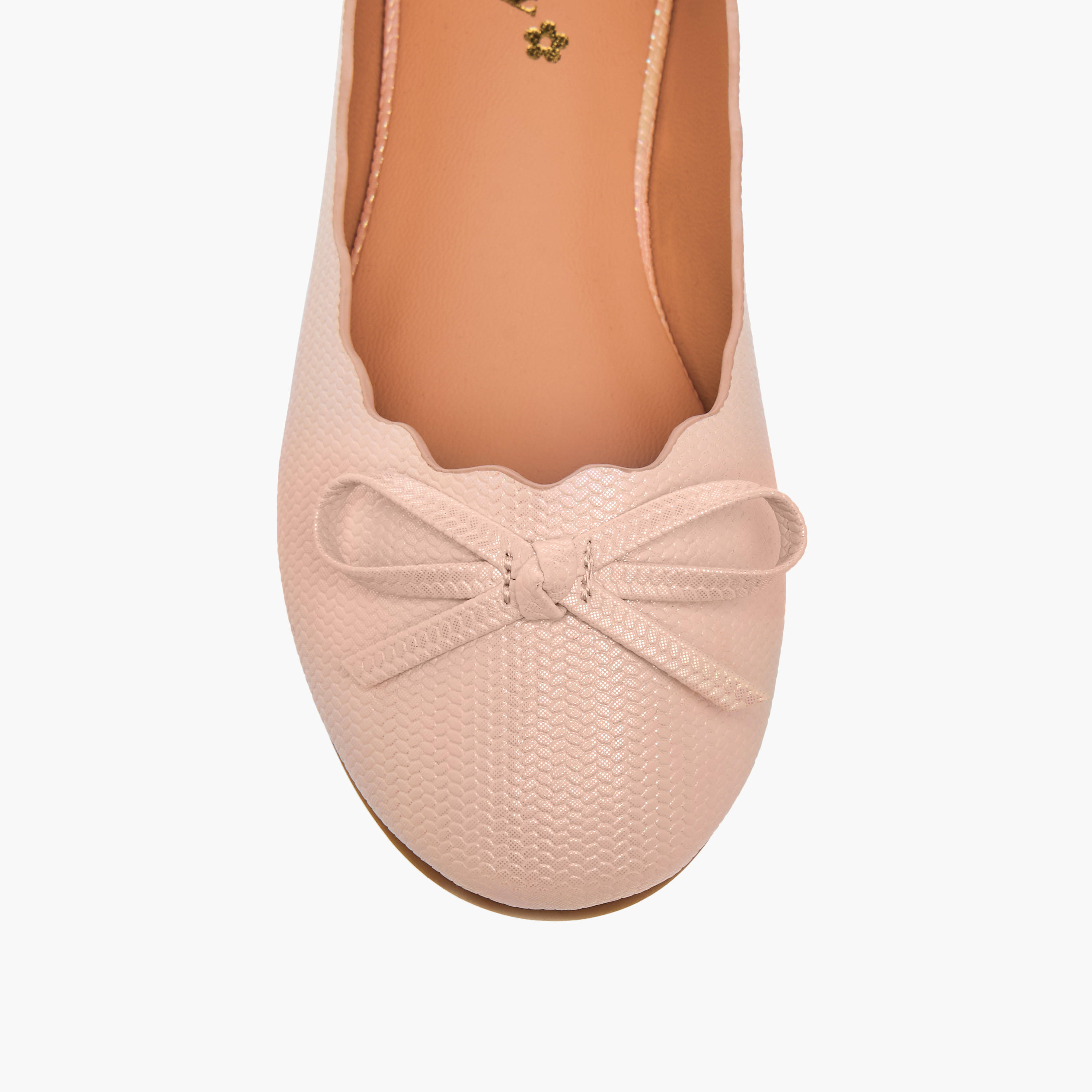 Little Missy Bow Embellished Slip-On Ballerina Shoes-girls-shoes-ballerinas-image-4