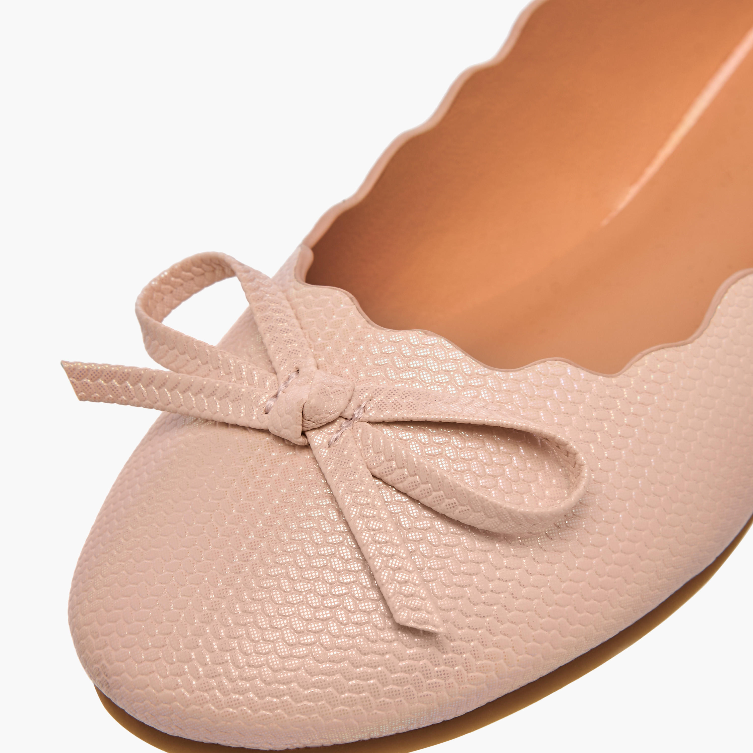 Little Missy Bow Embellished Slip-On Ballerina Shoes-girls-shoes-ballerinas-image-5
