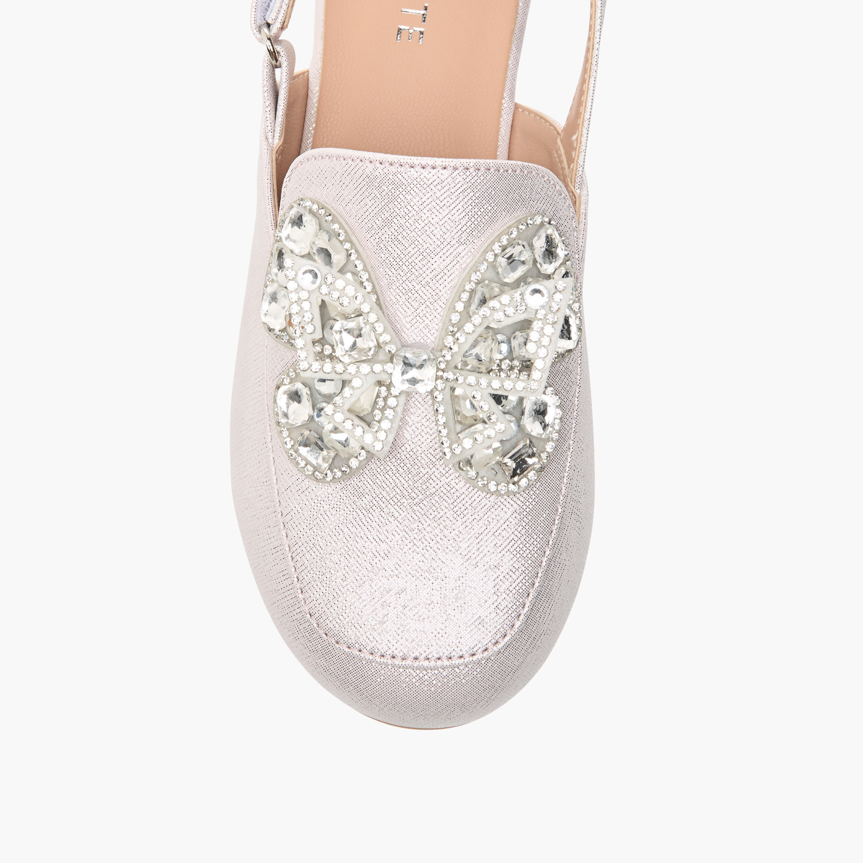 Celeste Girls' Embellished Slingback Ballerina Shoes with Hook and Loop Closure-girls-shoes-sandals-image-3