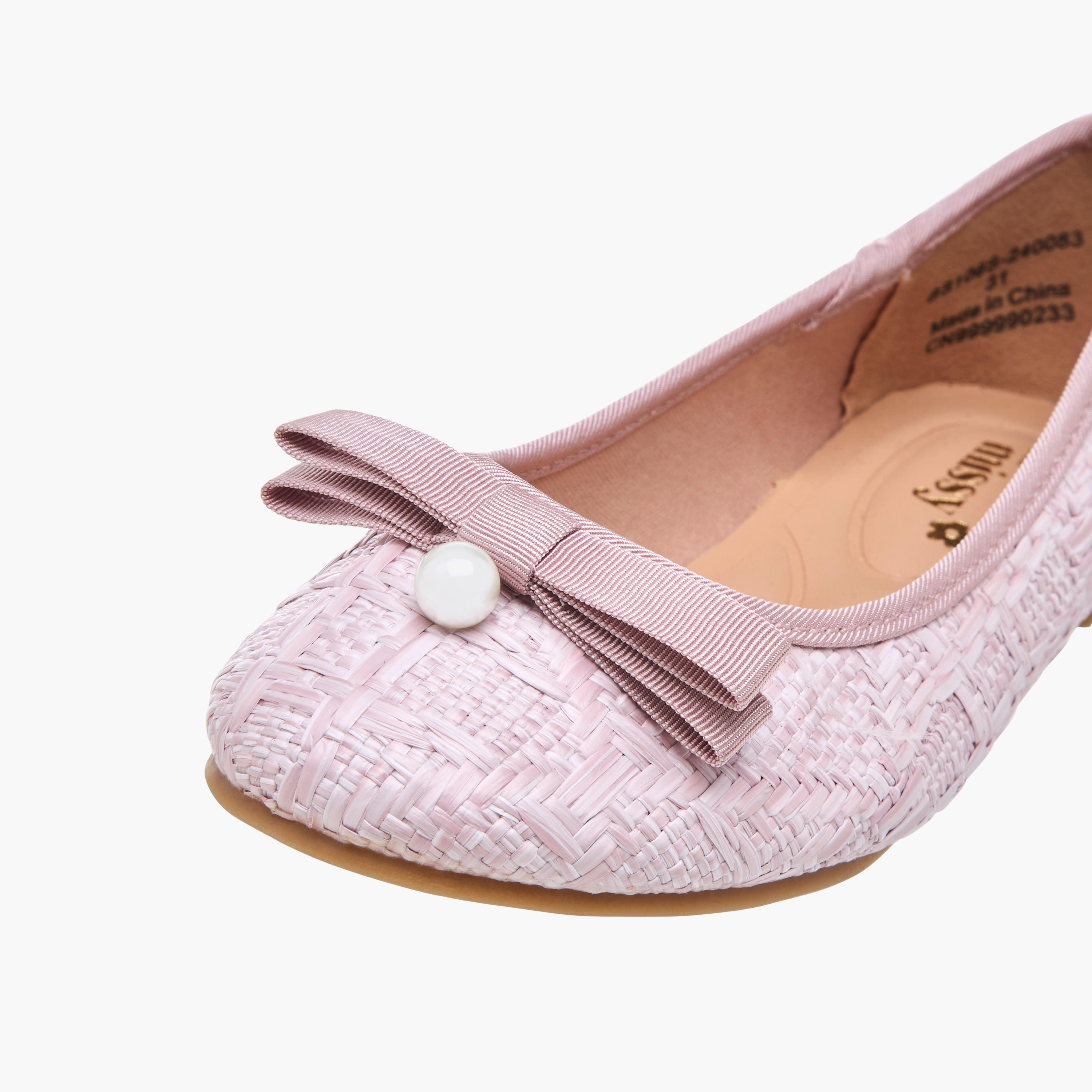 Little Missy Bow Applique Slip-On Ballerina Shoes-girls-shoes-ballerinas-image-6