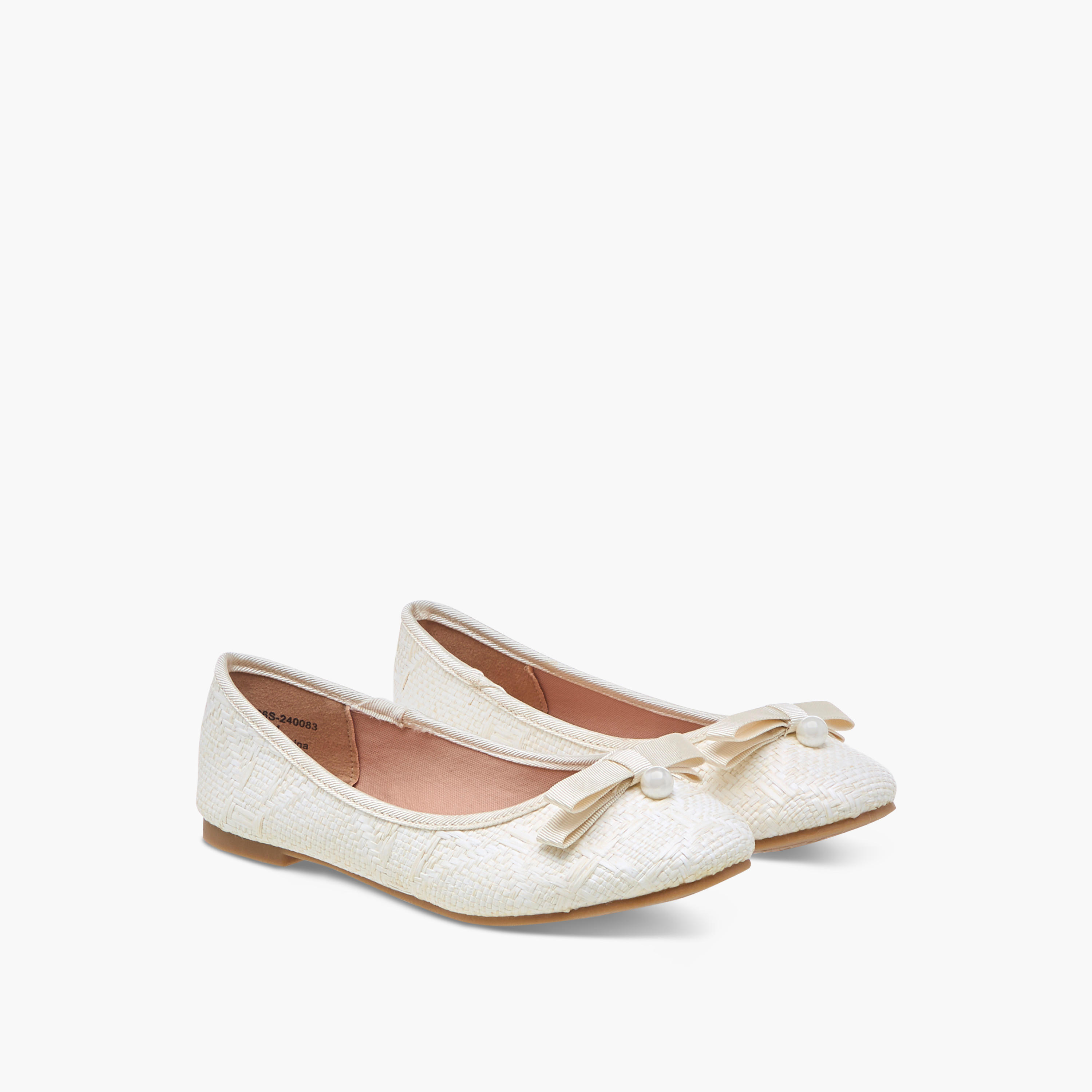 Little Missy Bow Applique Slip-On Ballerina Shoes-girls-shoes-ballerinas-image-1