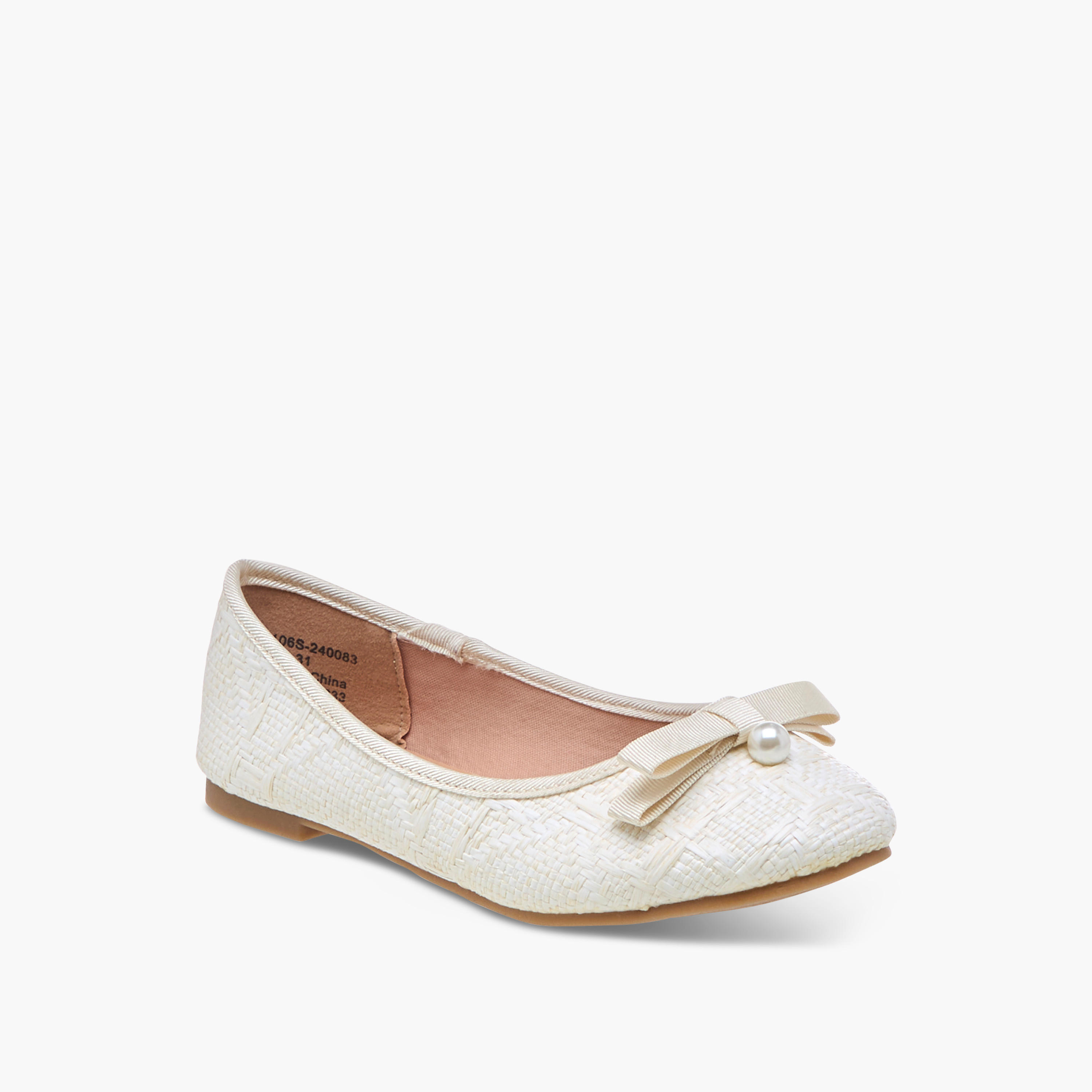 Little Missy Bow Applique Slip-On Ballerina Shoes-girls-shoes-ballerinas-image-2