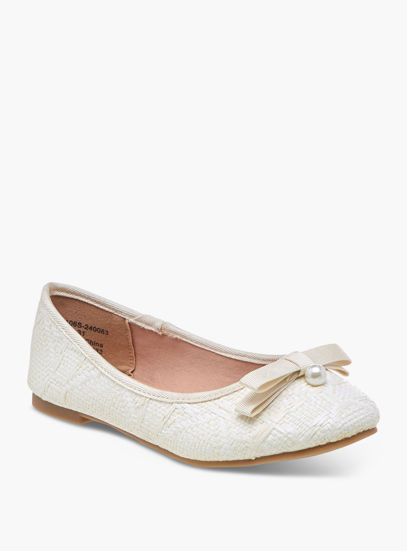 Little Missy Bow Applique Slip-On Ballerina Shoes-girls-shoes-ballerinas-image-2