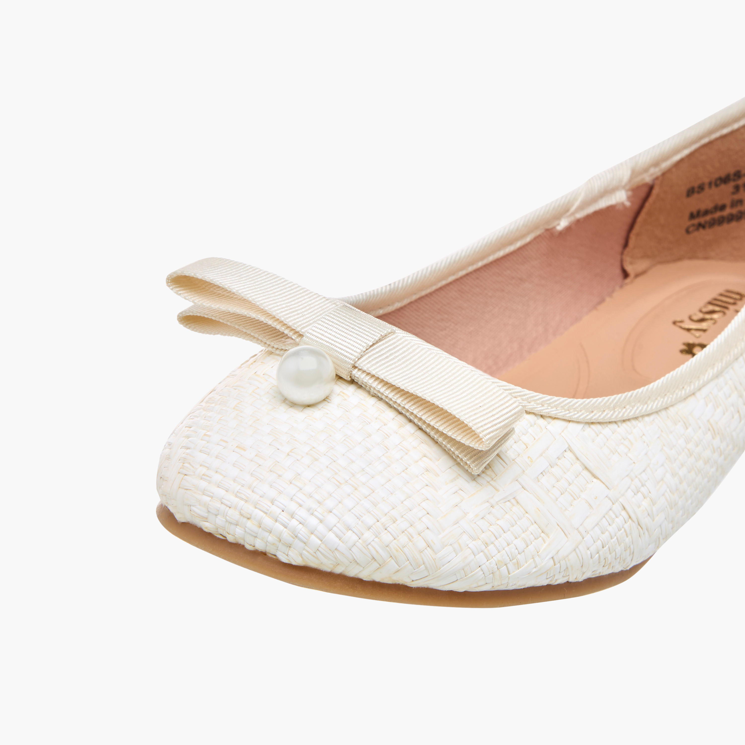 Little Missy Bow Applique Slip-On Ballerina Shoes-girls-shoes-ballerinas-image-6