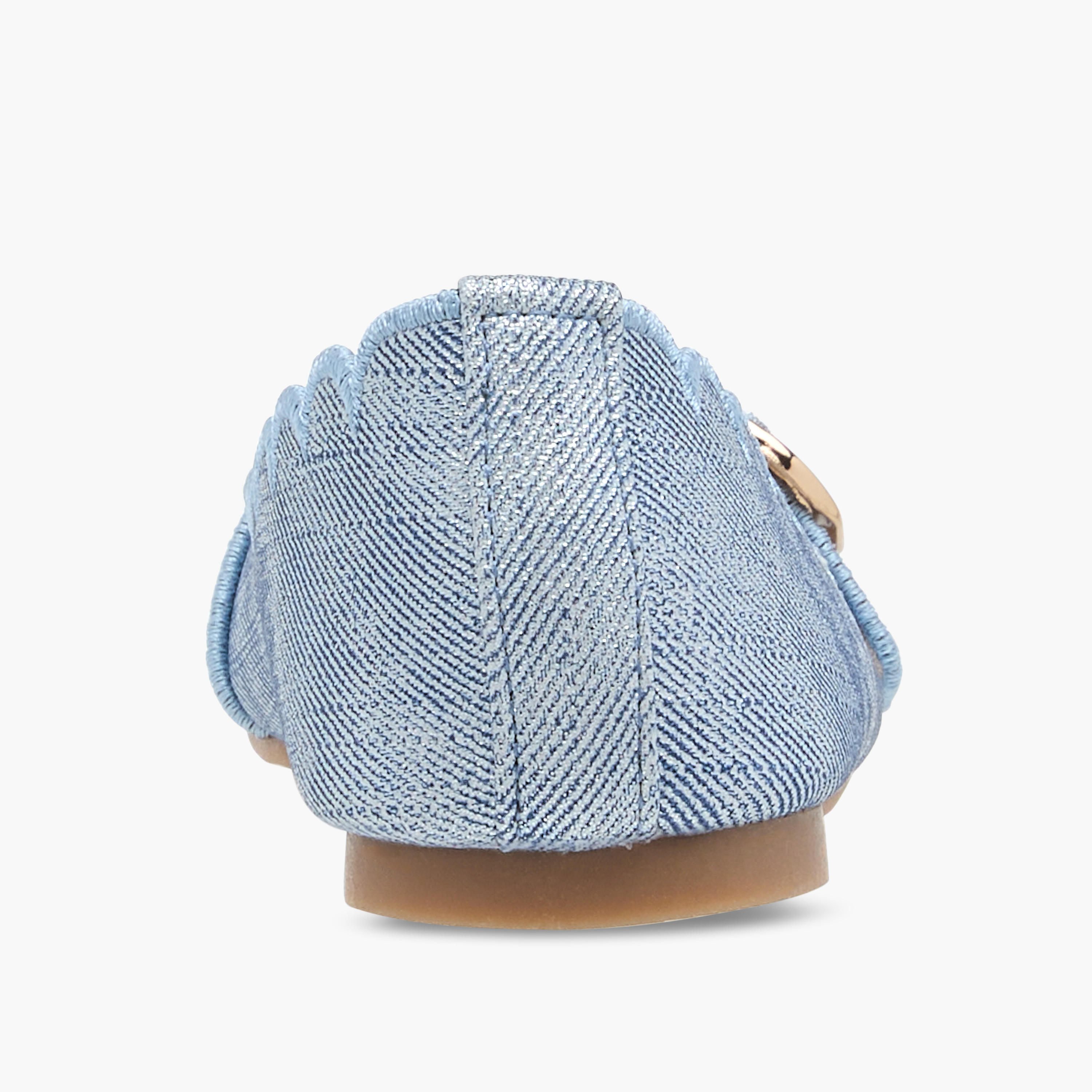 Little Missy Scallop Detail Slip-On Ballerina Shoes with Buckle Accent-girls-shoes-ballerinas-image-5