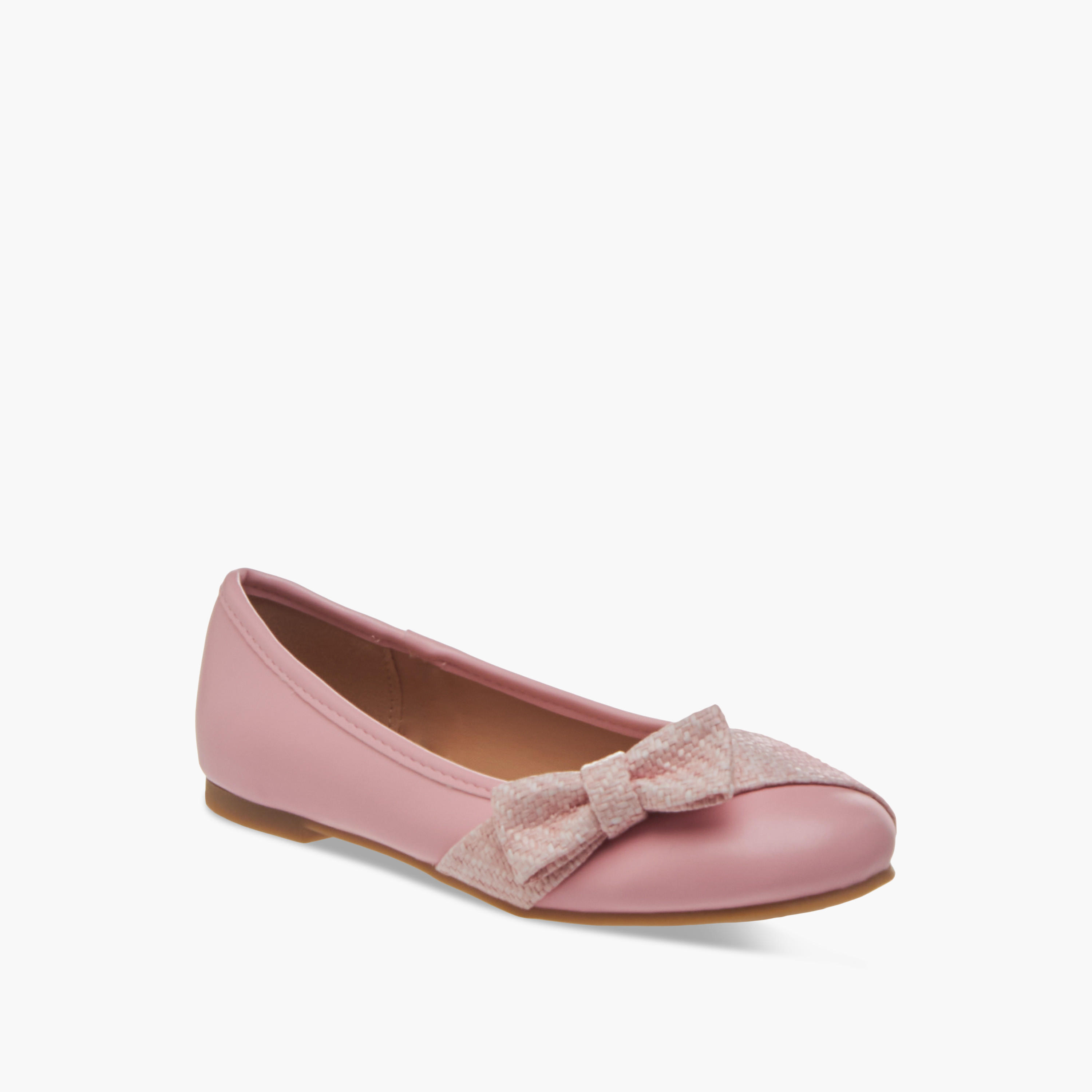 Little Missy Bow Accent Slip-On Ballerina Shoes-girls-shoes-ballerinas-image-2