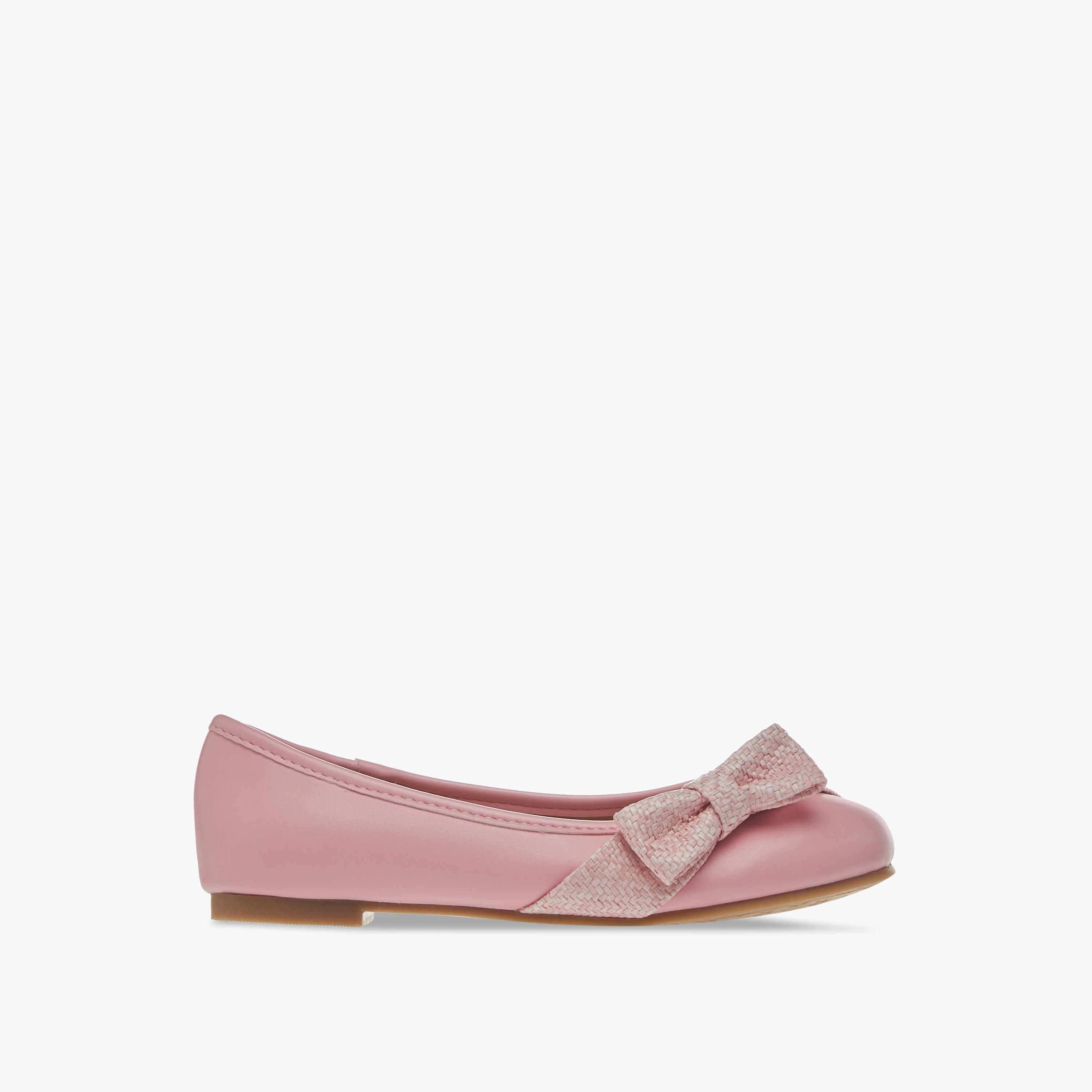 Little Missy Bow Accent Slip-On Ballerina Shoes-girls-shoes-ballerinas-image-3