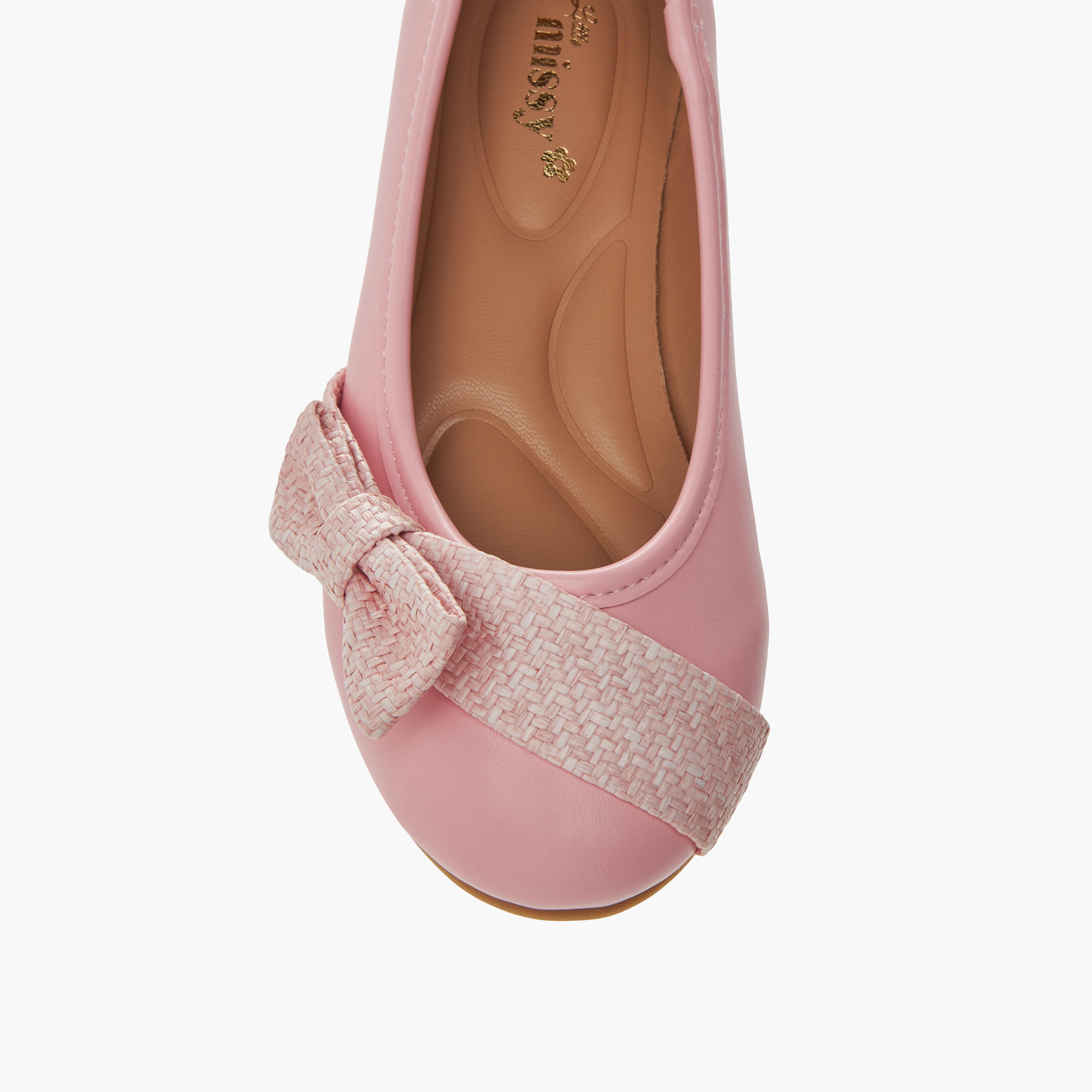 Little Missy Bow Accent Slip-On Ballerina Shoes-girls-shoes-ballerinas-image-4