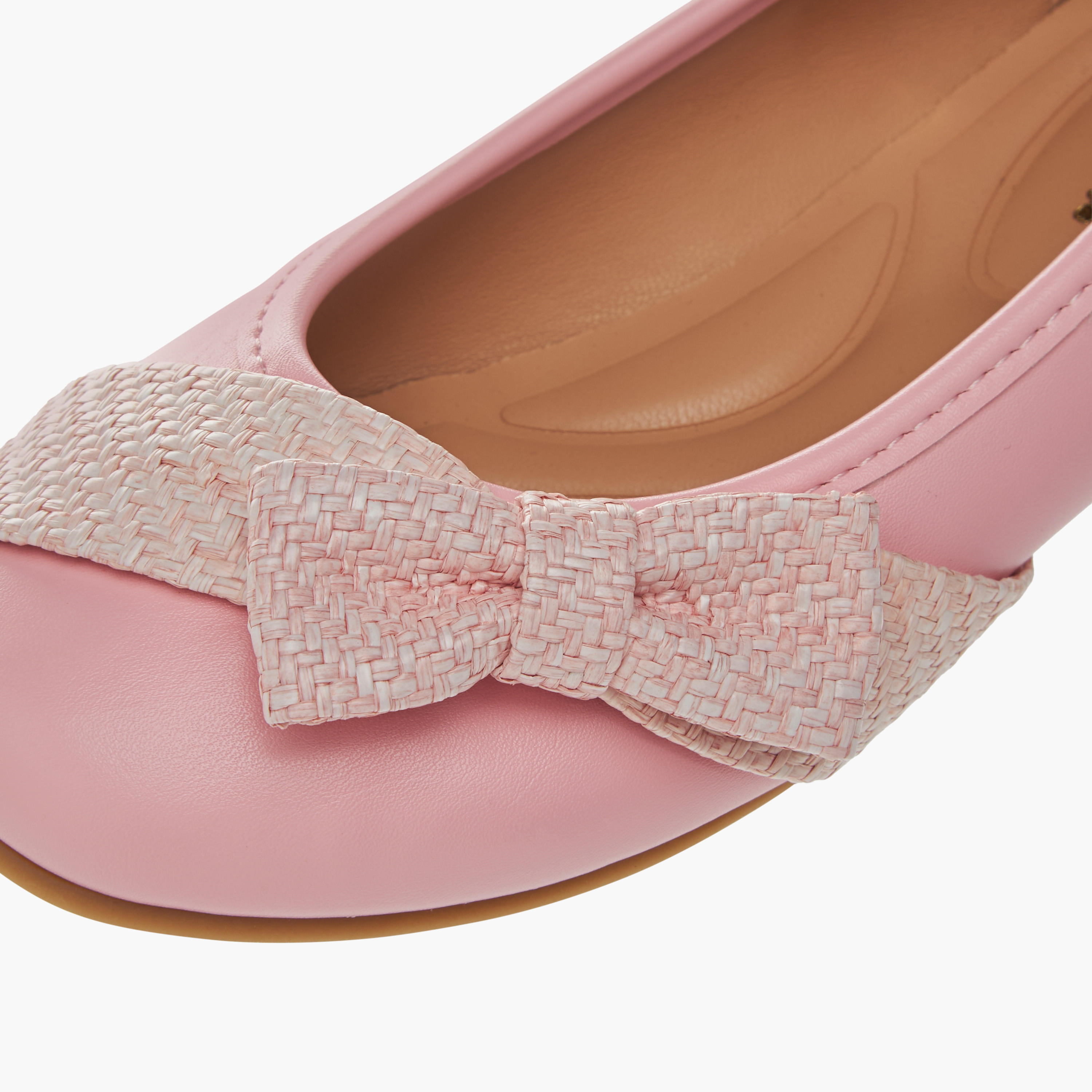 Little Missy Bow Accent Slip-On Ballerina Shoes-girls-shoes-ballerinas-image-6