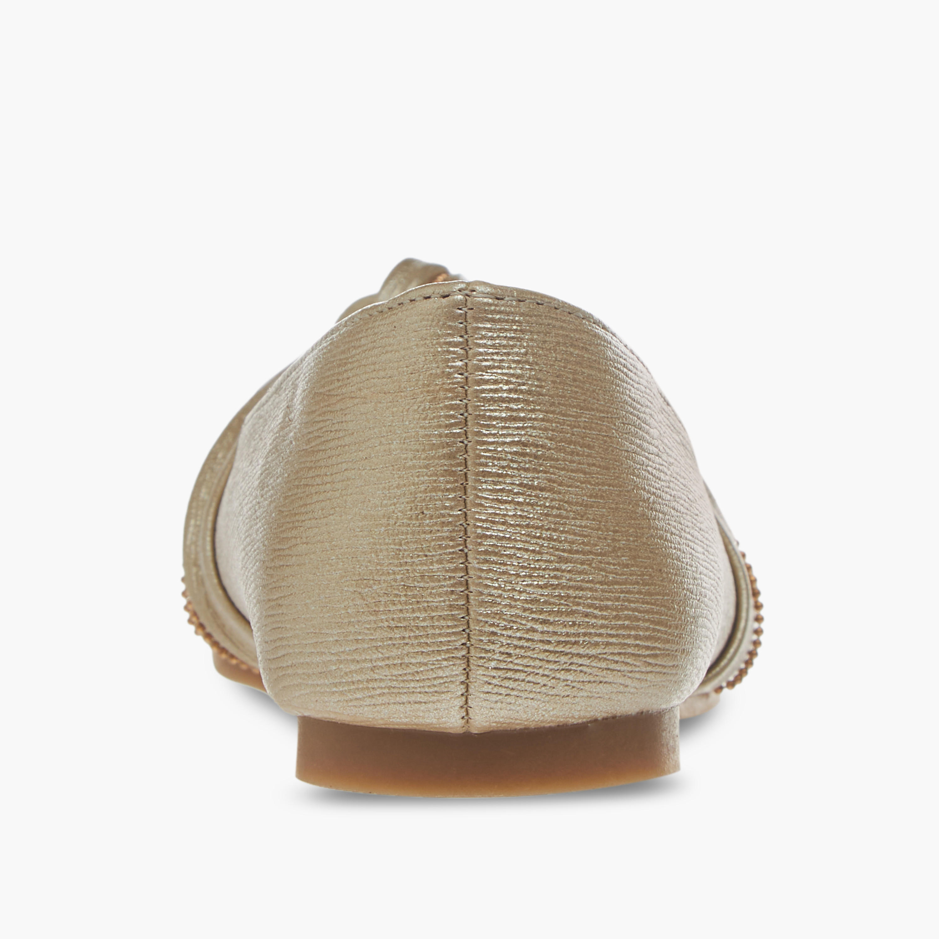 Little Missy Knot Detail Slip-On Ballerina Shoes-girls-shoes-ballerinas-image-5
