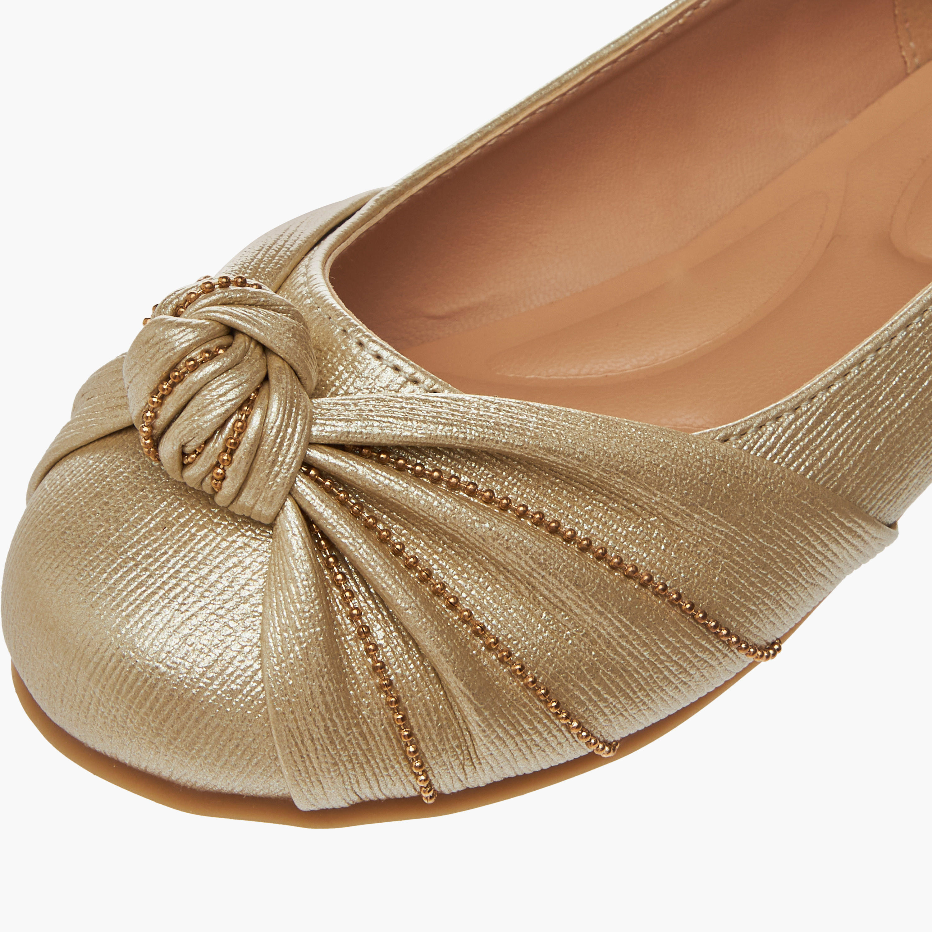 Little Missy Knot Detail Slip-On Ballerina Shoes-girls-shoes-ballerinas-image-6