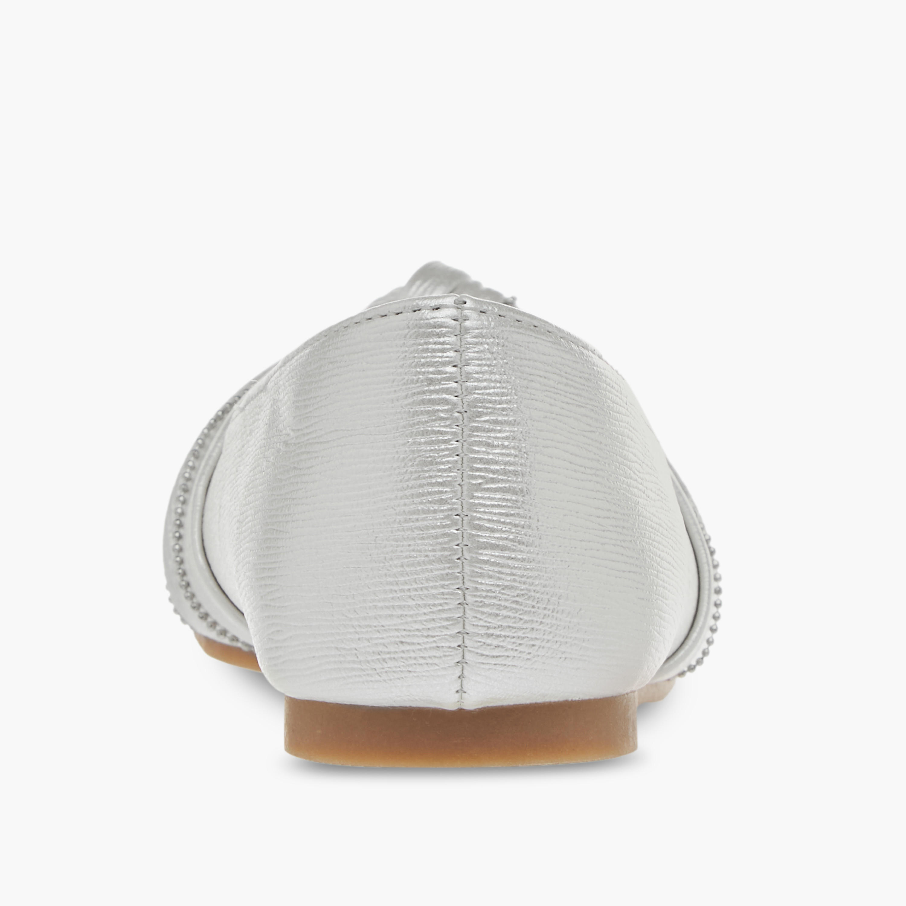 Little Missy Knot Detail Slip-On Ballerina Shoes-girls-shoes-ballerinas-image-5