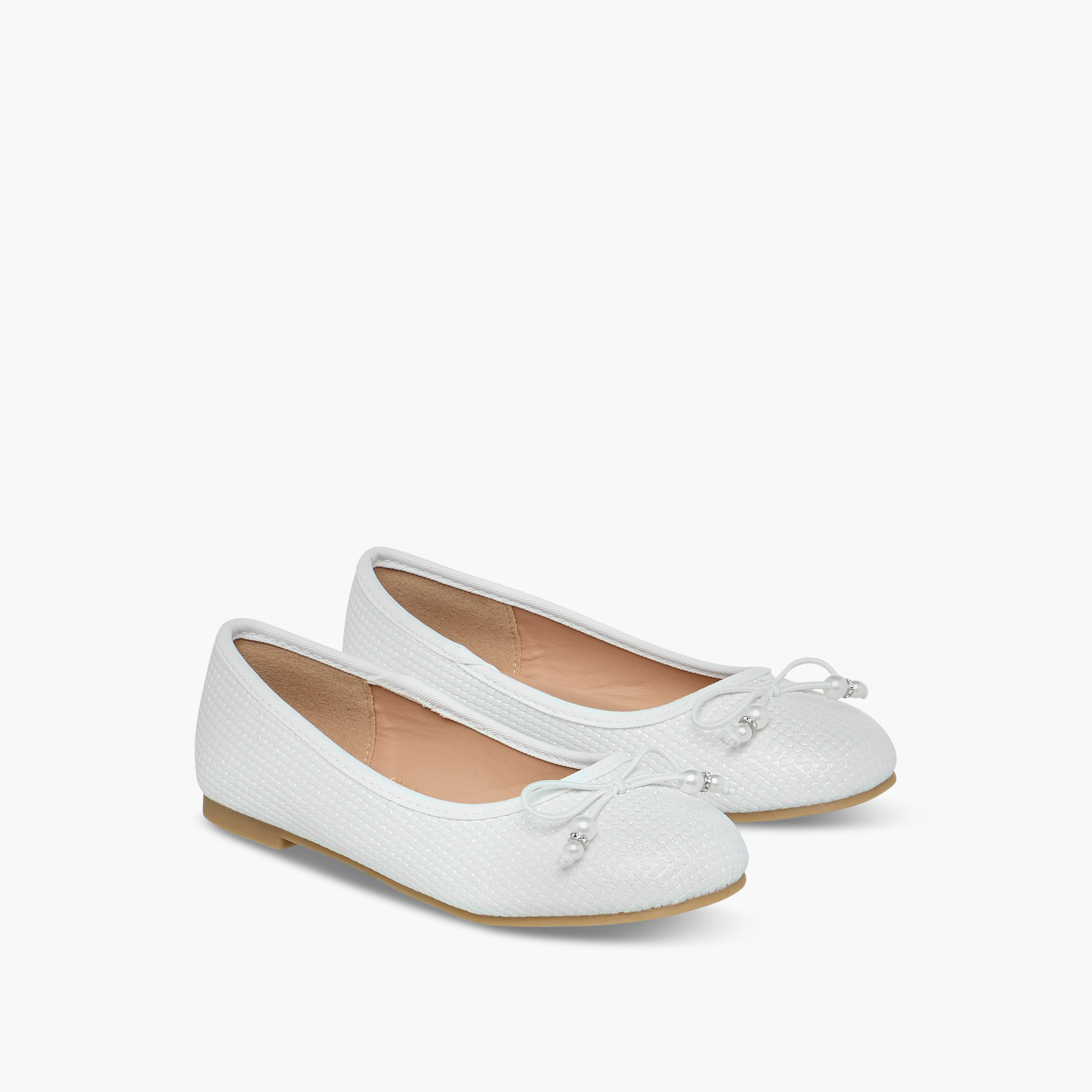 Little Missy Bow Accent Slip-On Ballerina Shoes-girls-shoes-ballerinas-image-1