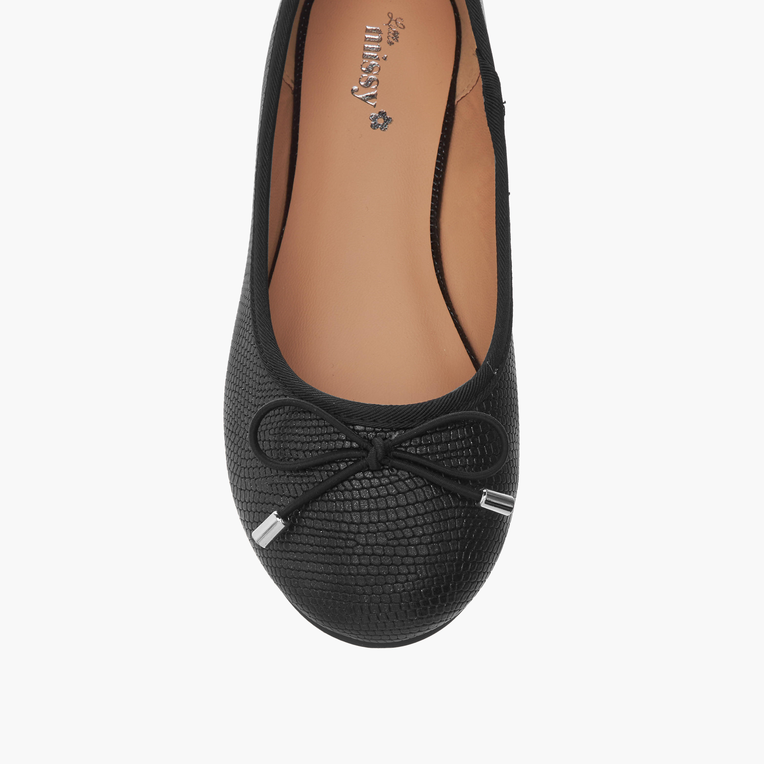 Little Missy Bow Accent Slip-On Ballerina Shoes-girls-shoes-ballerinas-image-4