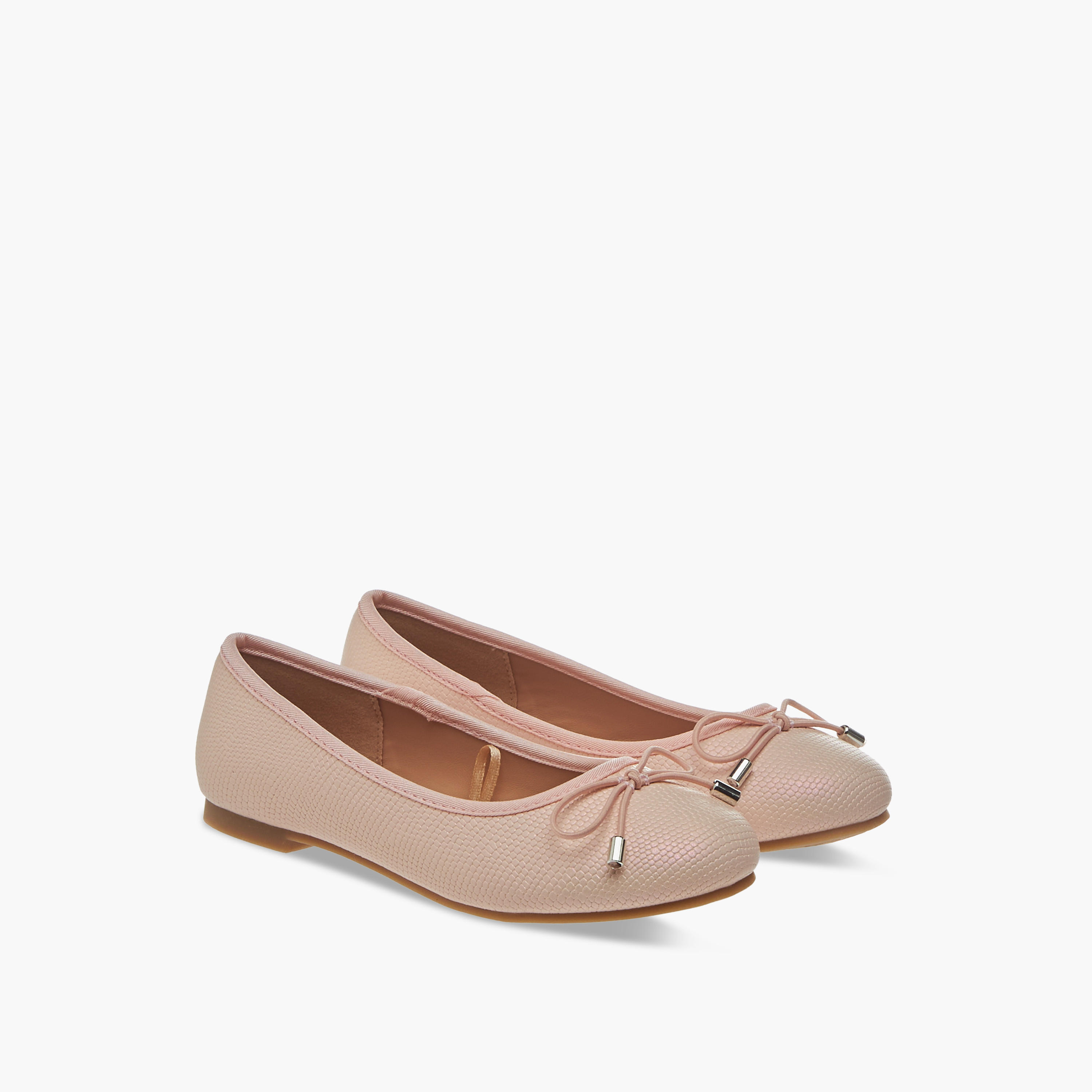 Little Missy Bow Accent Slip-On Ballerina Shoes-girls-shoes-ballerinas-image-1