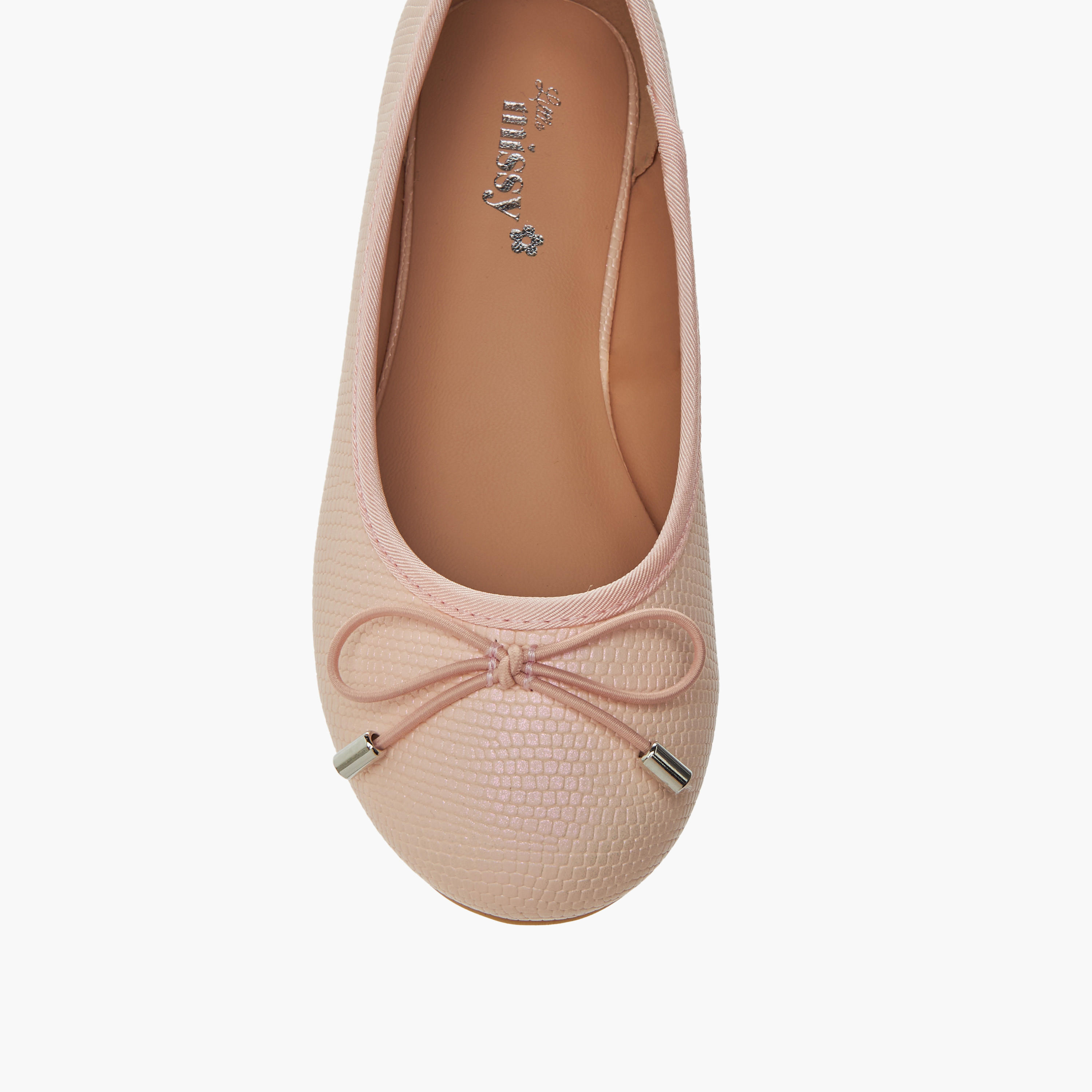 Little Missy Bow Accent Slip-On Ballerina Shoes-girls-shoes-ballerinas-image-4