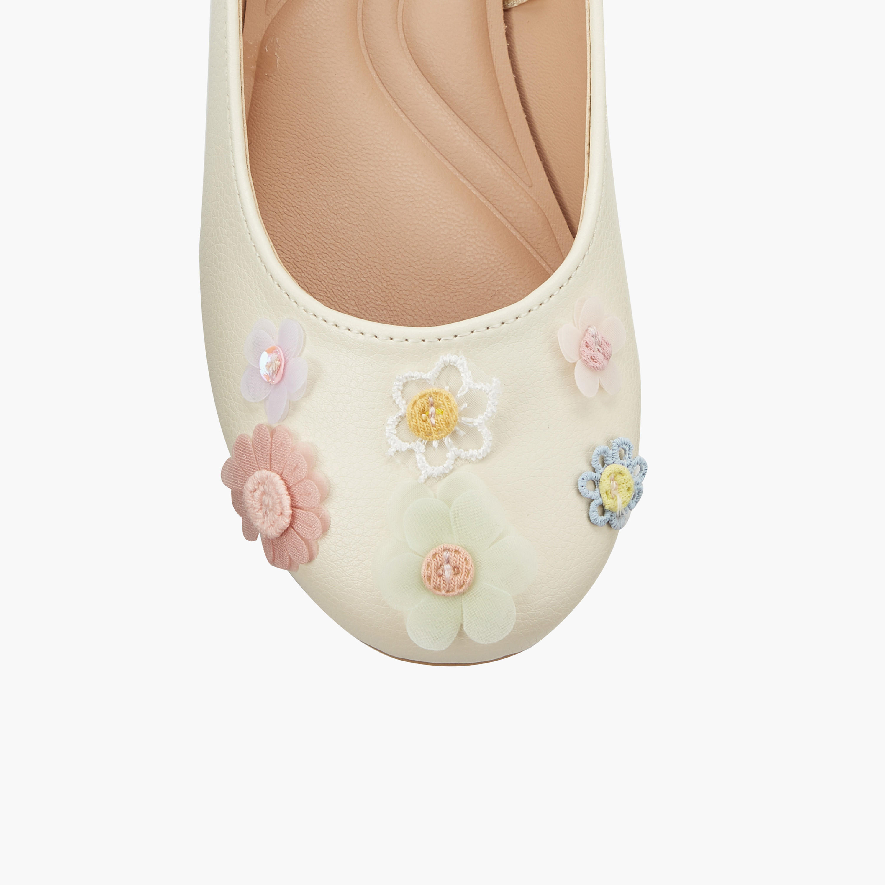 Little Missy Girls Floral Accent Ballerina Shoes-girls-shoes-ballerinas-image-4
