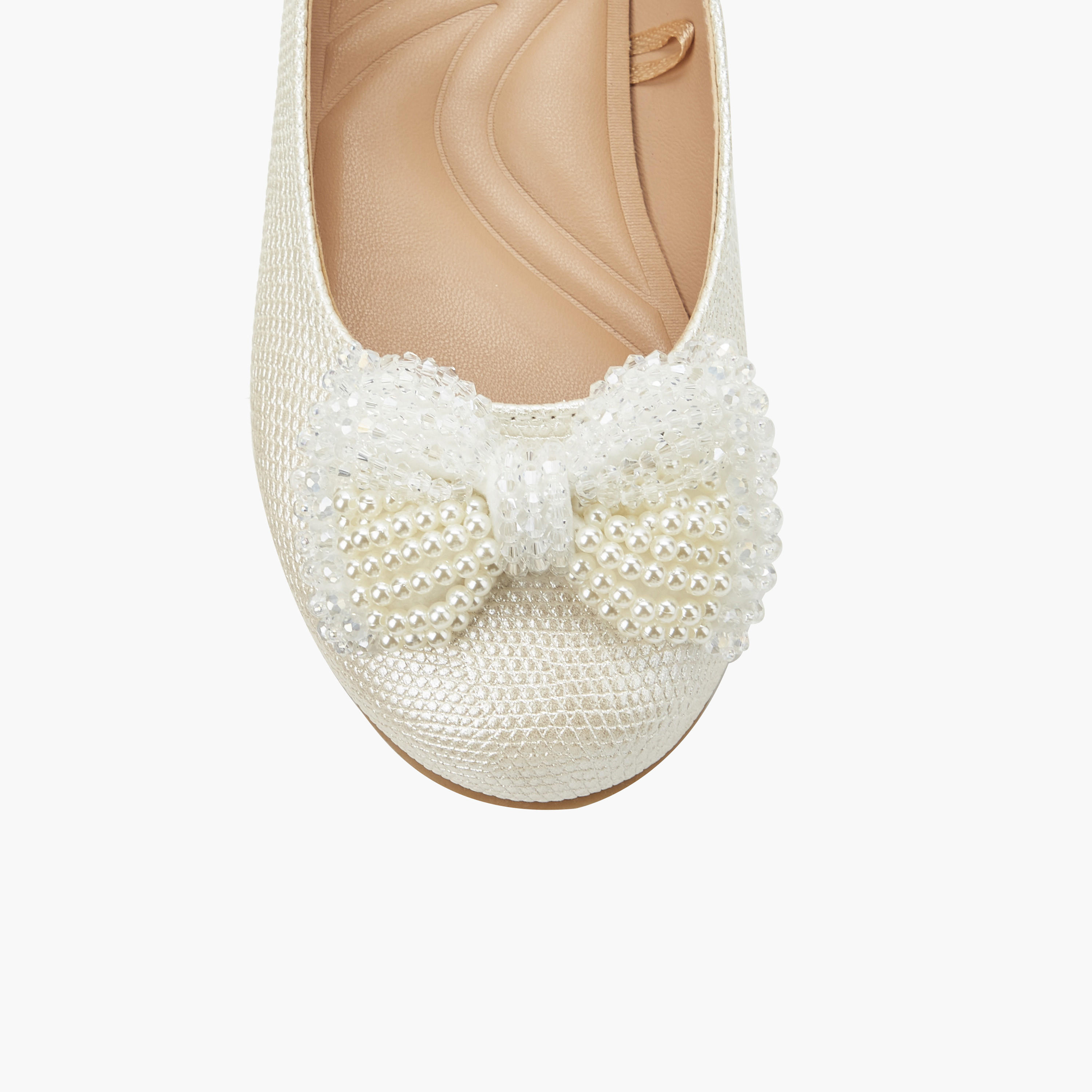 Celeste Girls Pearl Embellished Ballerina Shoes-girls-shoes-ballerinas-image-5