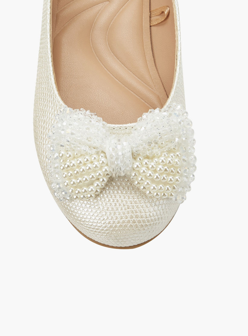 Celeste Girls Pearl Embellished Ballerina Shoes-girls-shoes-ballerinas-image-5