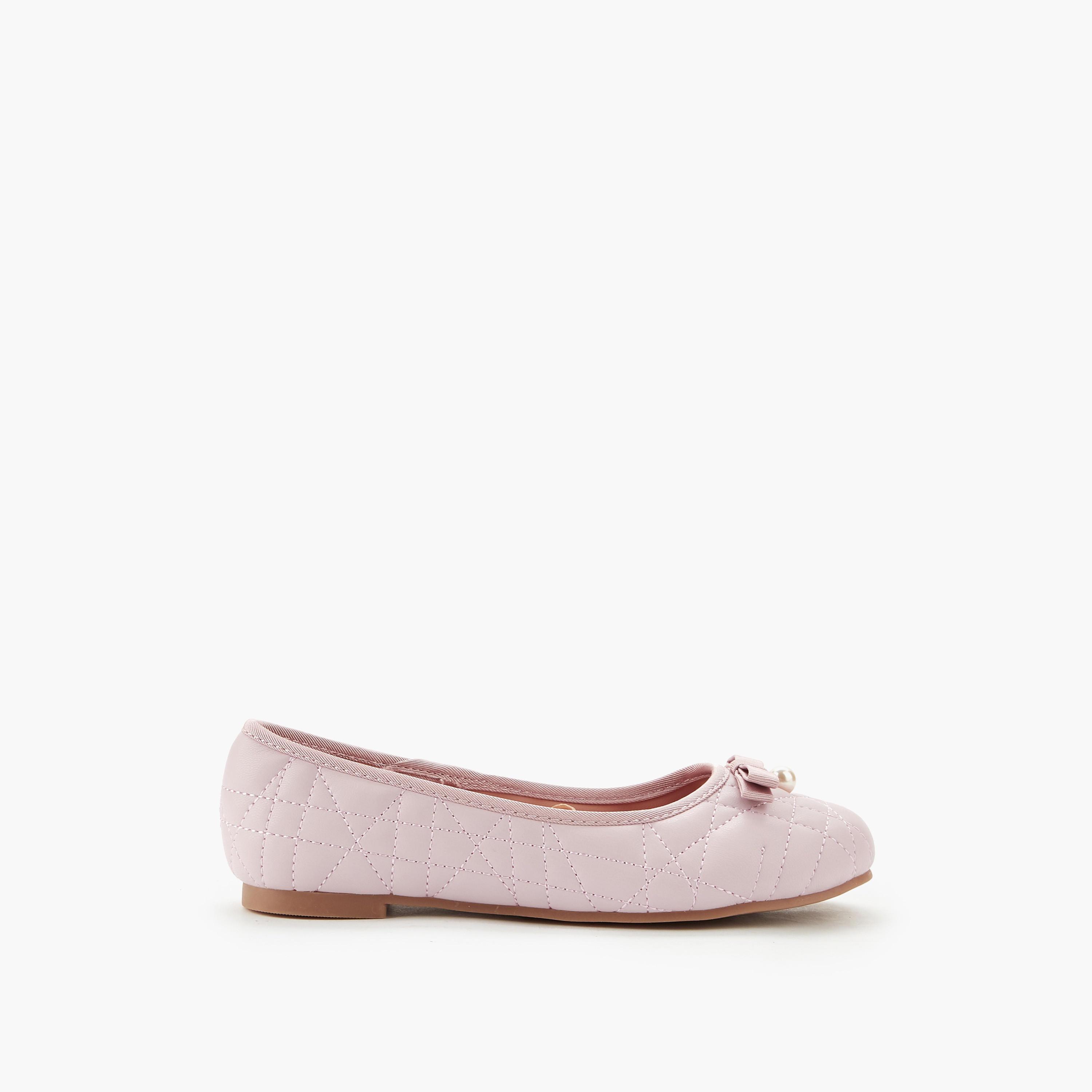 Little Missy Girls Quilted Ballerina Shoes-girls-shoes-ballerinas-image-2