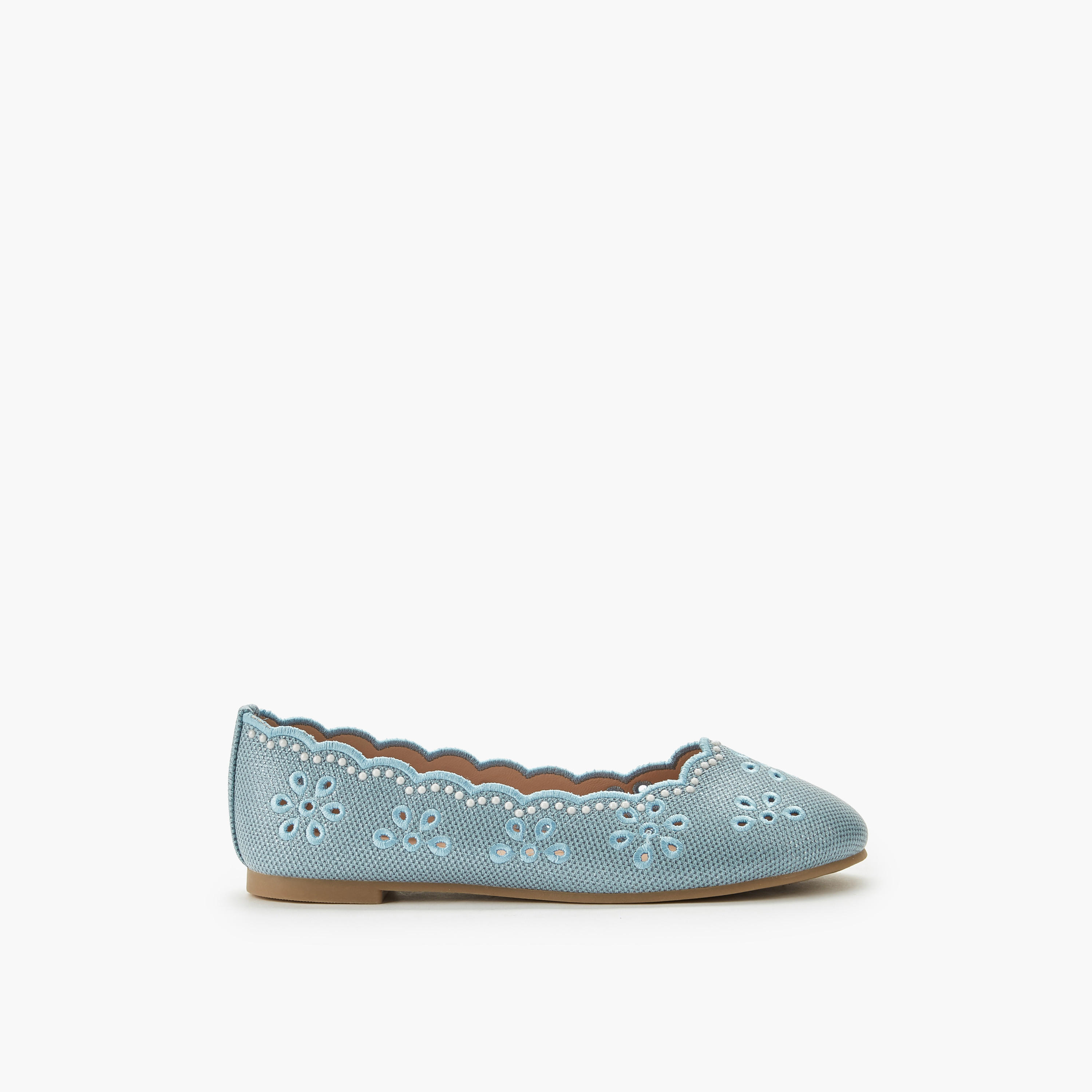 Little Missy Girls Laser Cut Ballerina Shoes-girls-shoes-ballerinas-image-3