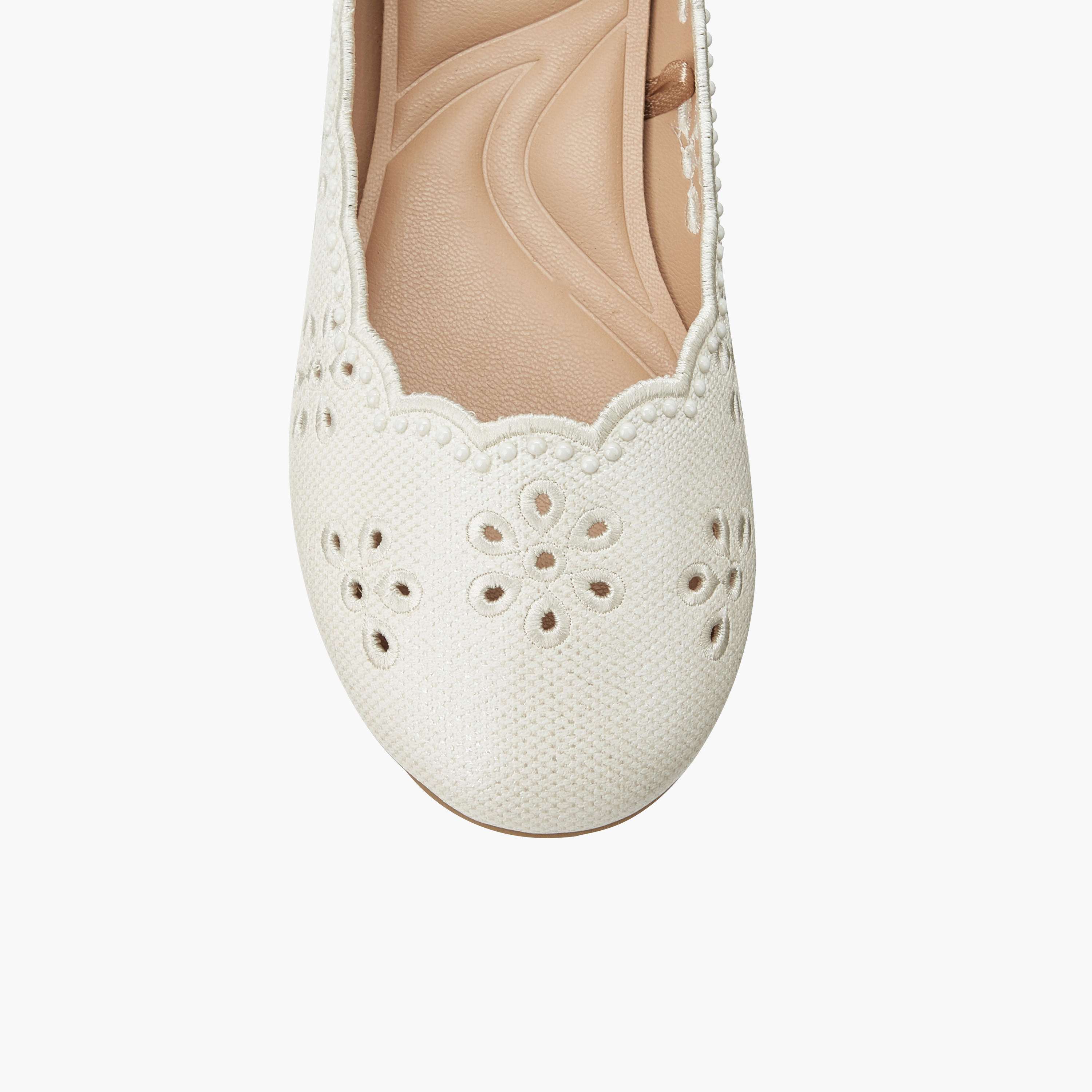 Little Missy Girls Laser Cut Ballerina Shoes-girls-shoes-ballerinas-image-5