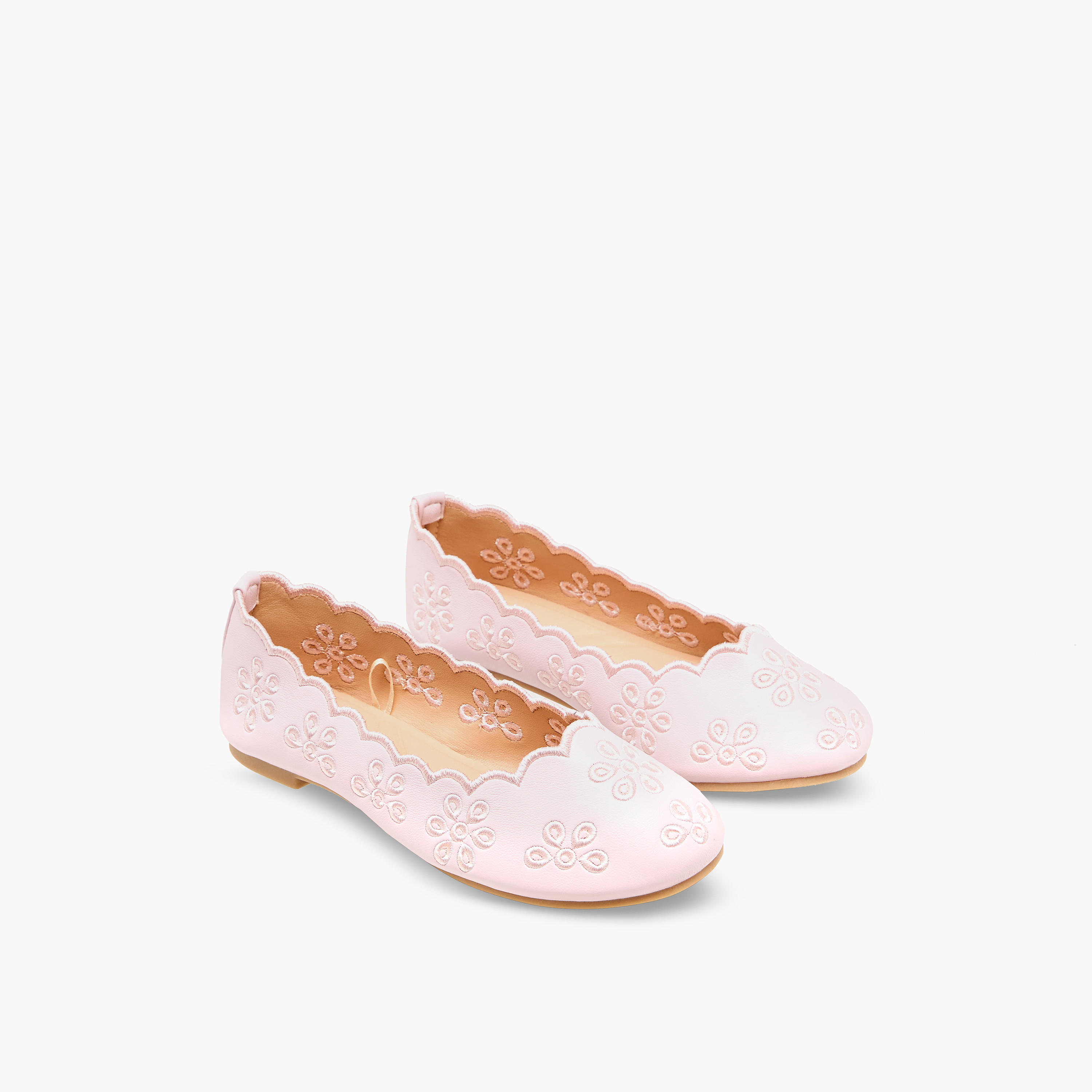 Little Missy Girls Embroidered Ballerina Shoes-girls-shoes-ballerinas-image-1