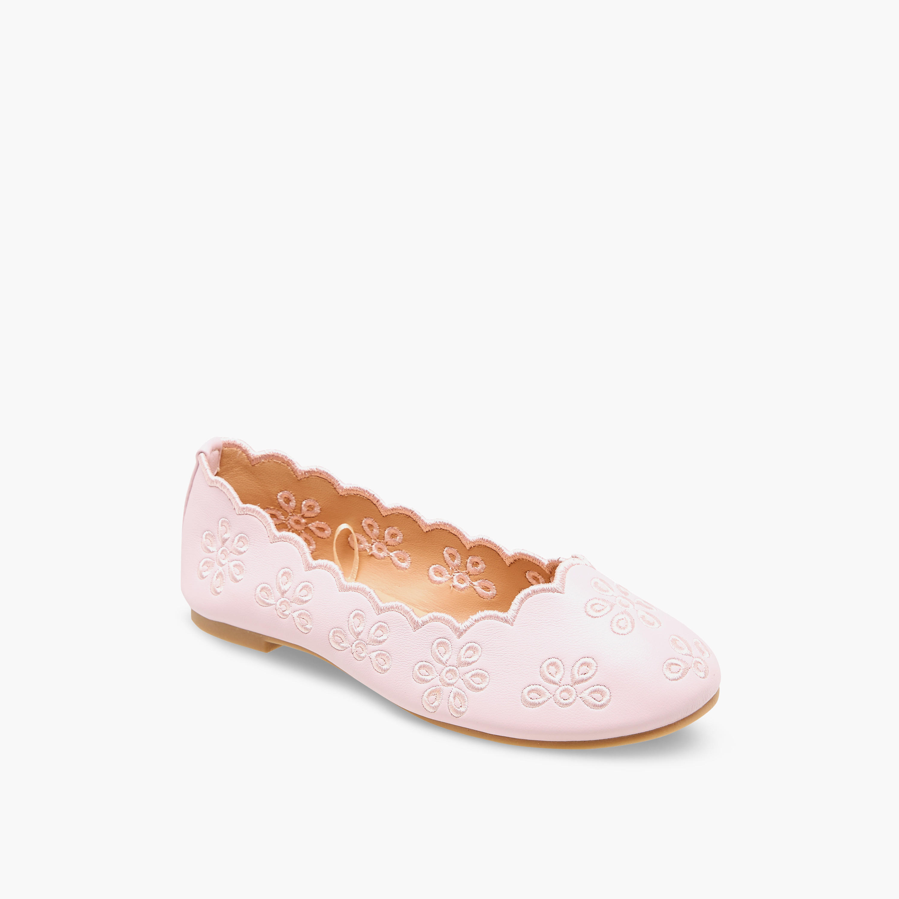 Little Missy Girls Embroidered Ballerina Shoes-girls-shoes-ballerinas-image-2
