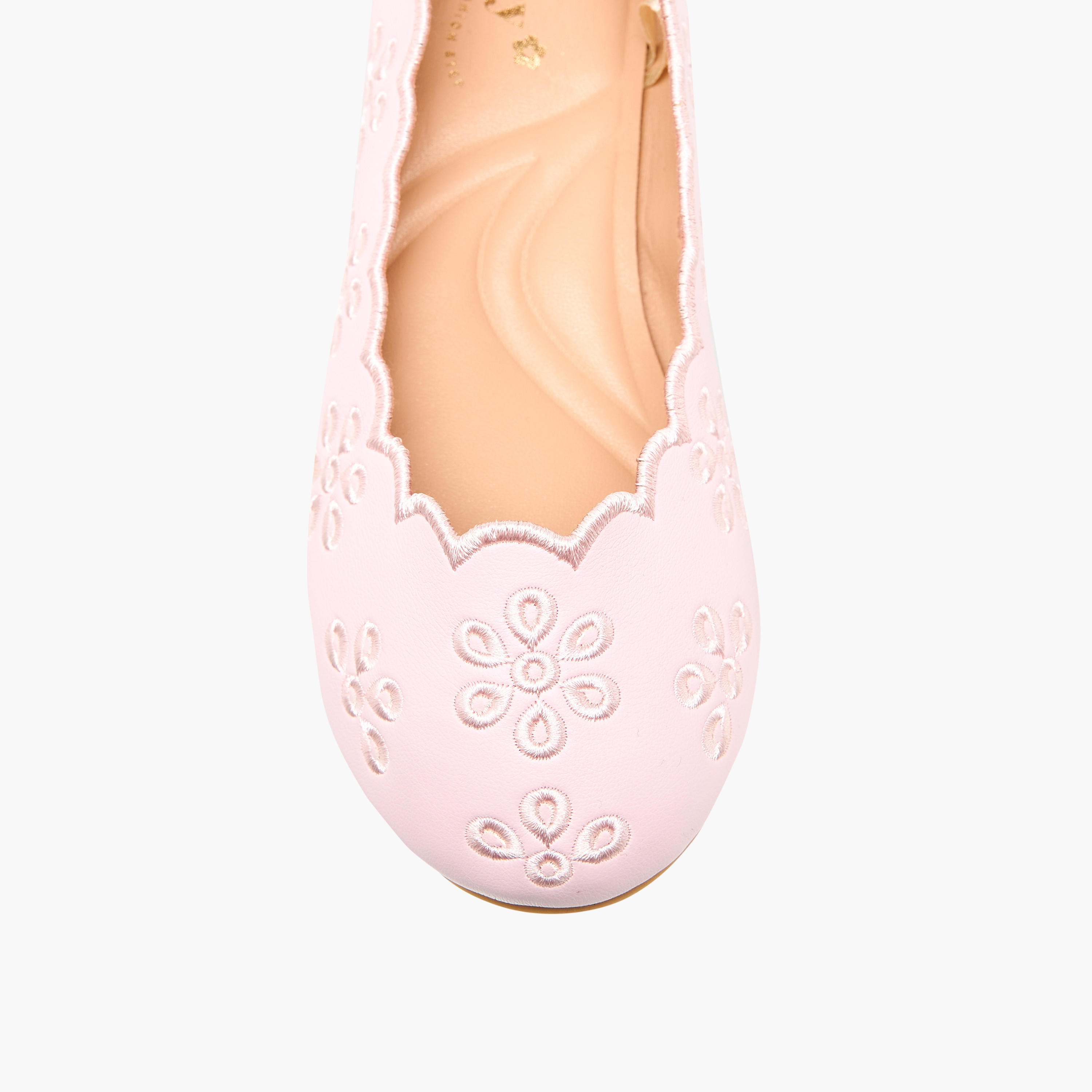 Little Missy Girls Embroidered Ballerina Shoes-girls-shoes-ballerinas-image-4