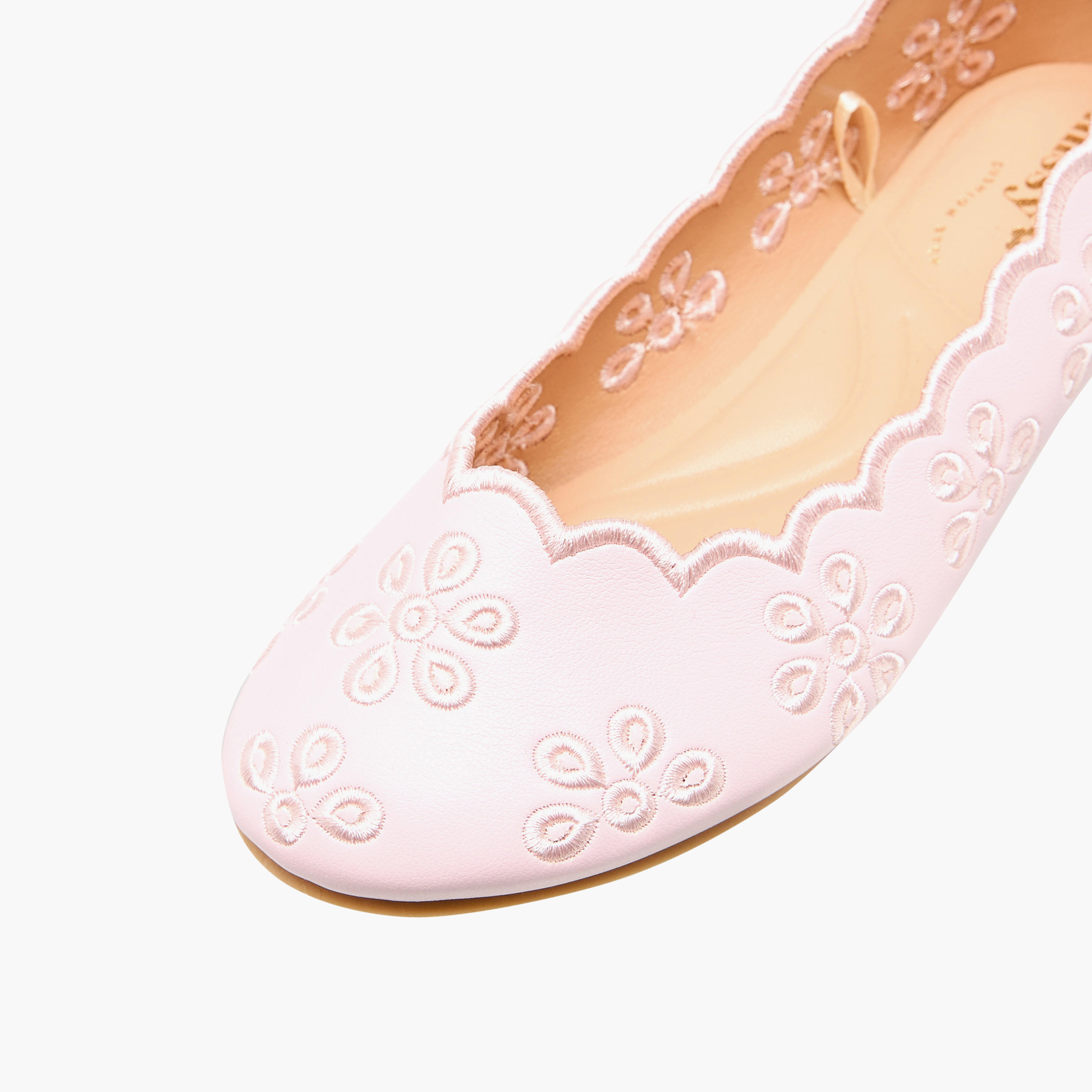 Little Missy Girls Embroidered Ballerina Shoes-girls-shoes-ballerinas-image-6