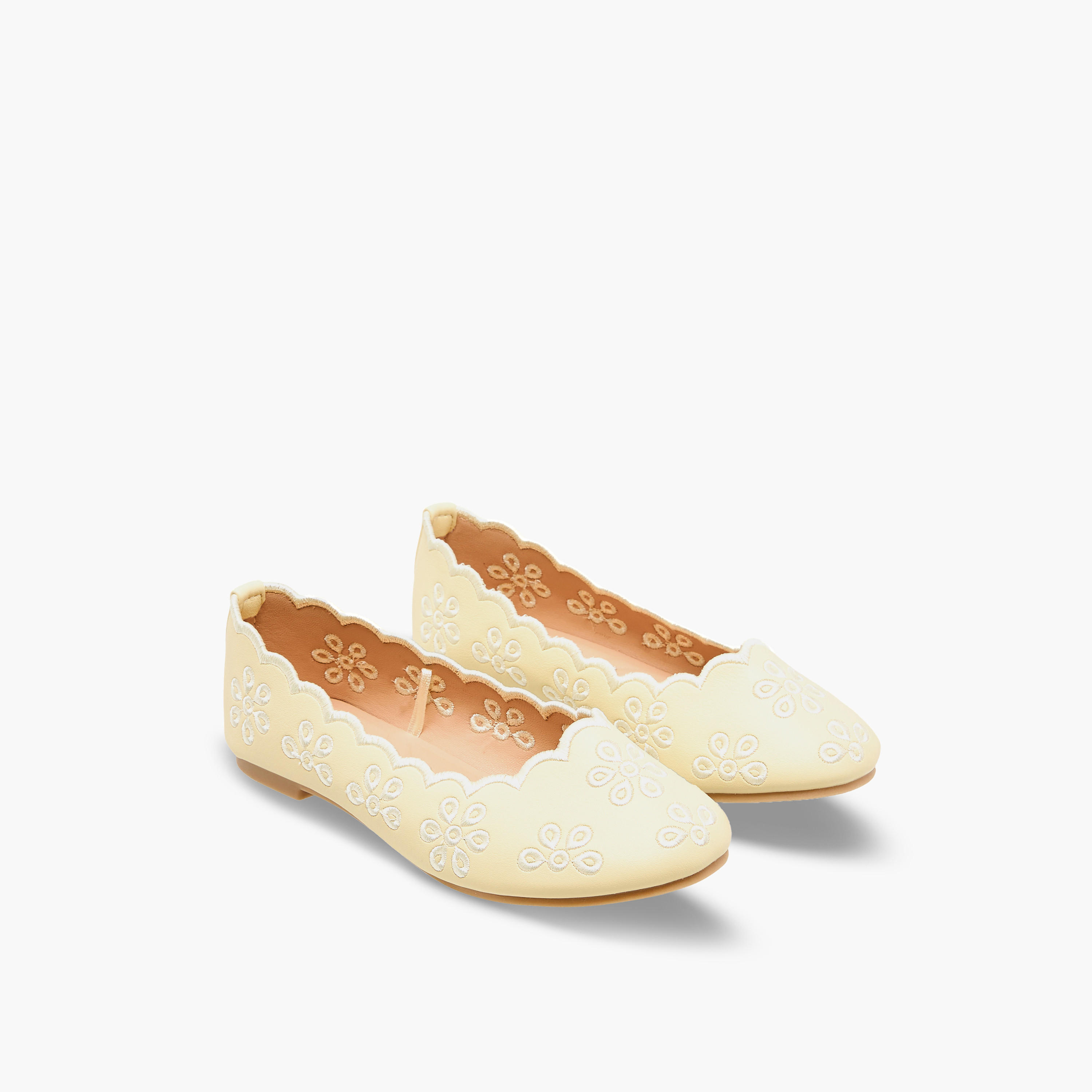 Little Missy Girls Embroidered Ballerina Shoes-girls-shoes-ballerinas-image-1