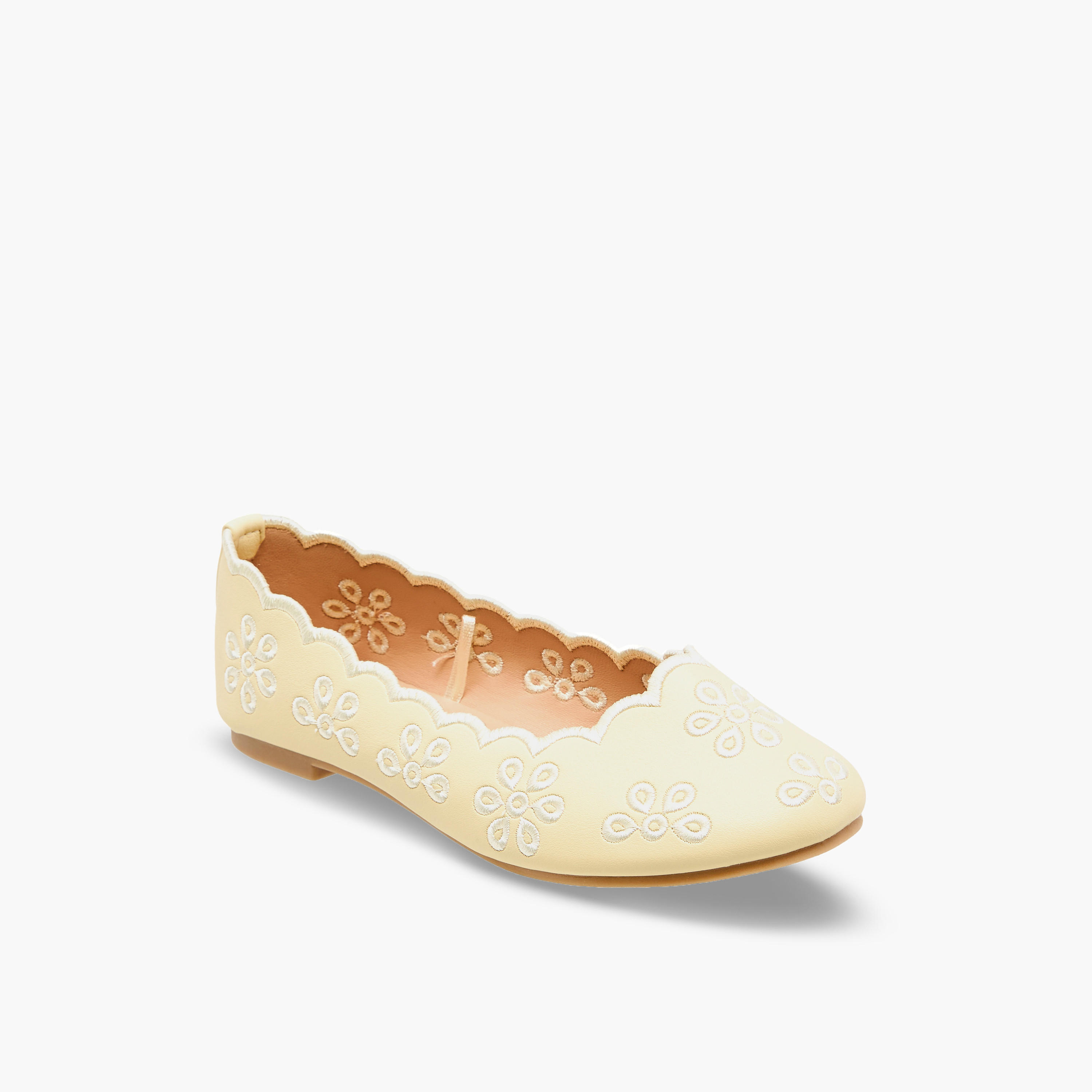 Little Missy Girls Embroidered Ballerina Shoes-girls-shoes-ballerinas-image-2