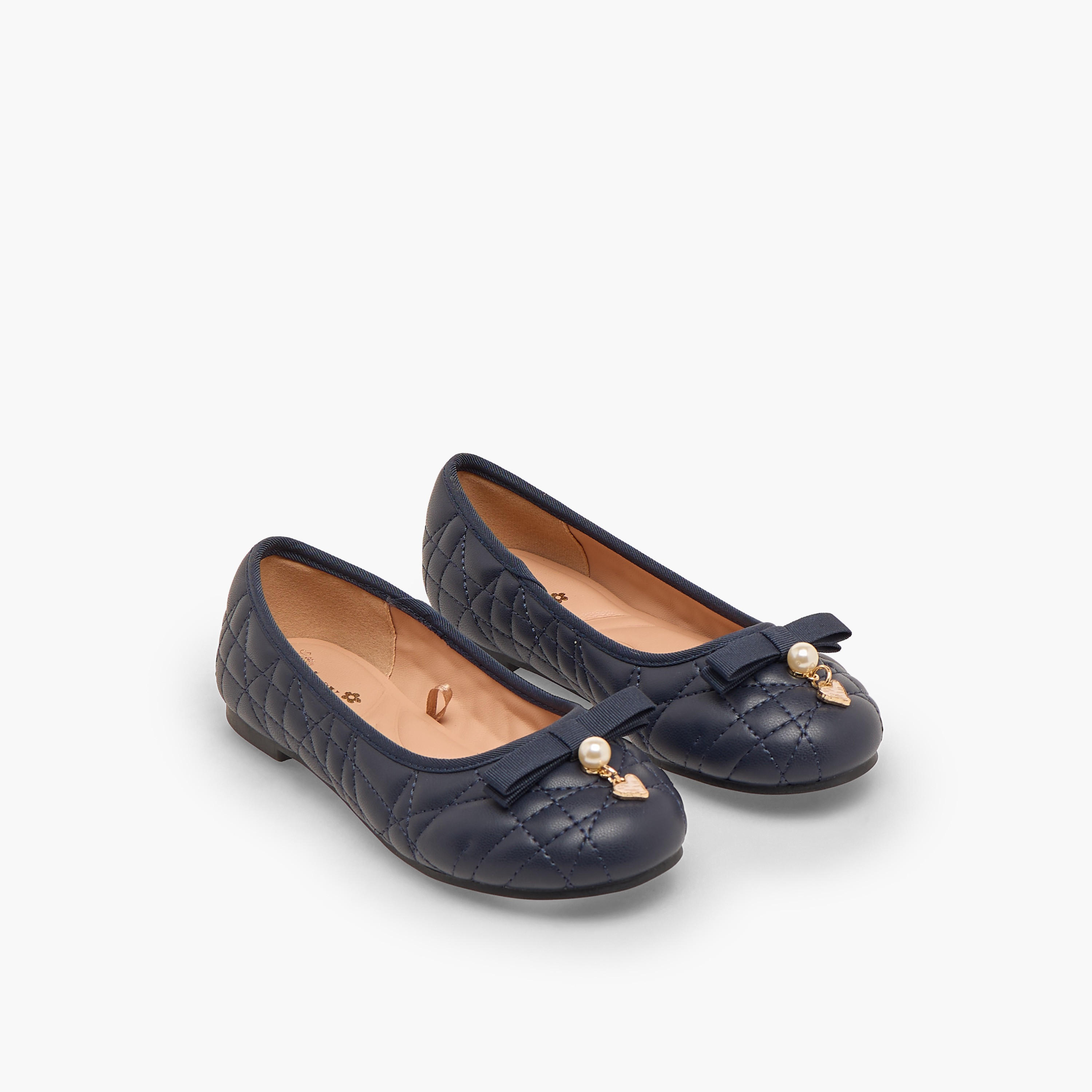 حذاء باليرينا بناتي مبطن بتصميم أنيق من ليتل ميسي-girls-shoes-ballerinas-image-1
