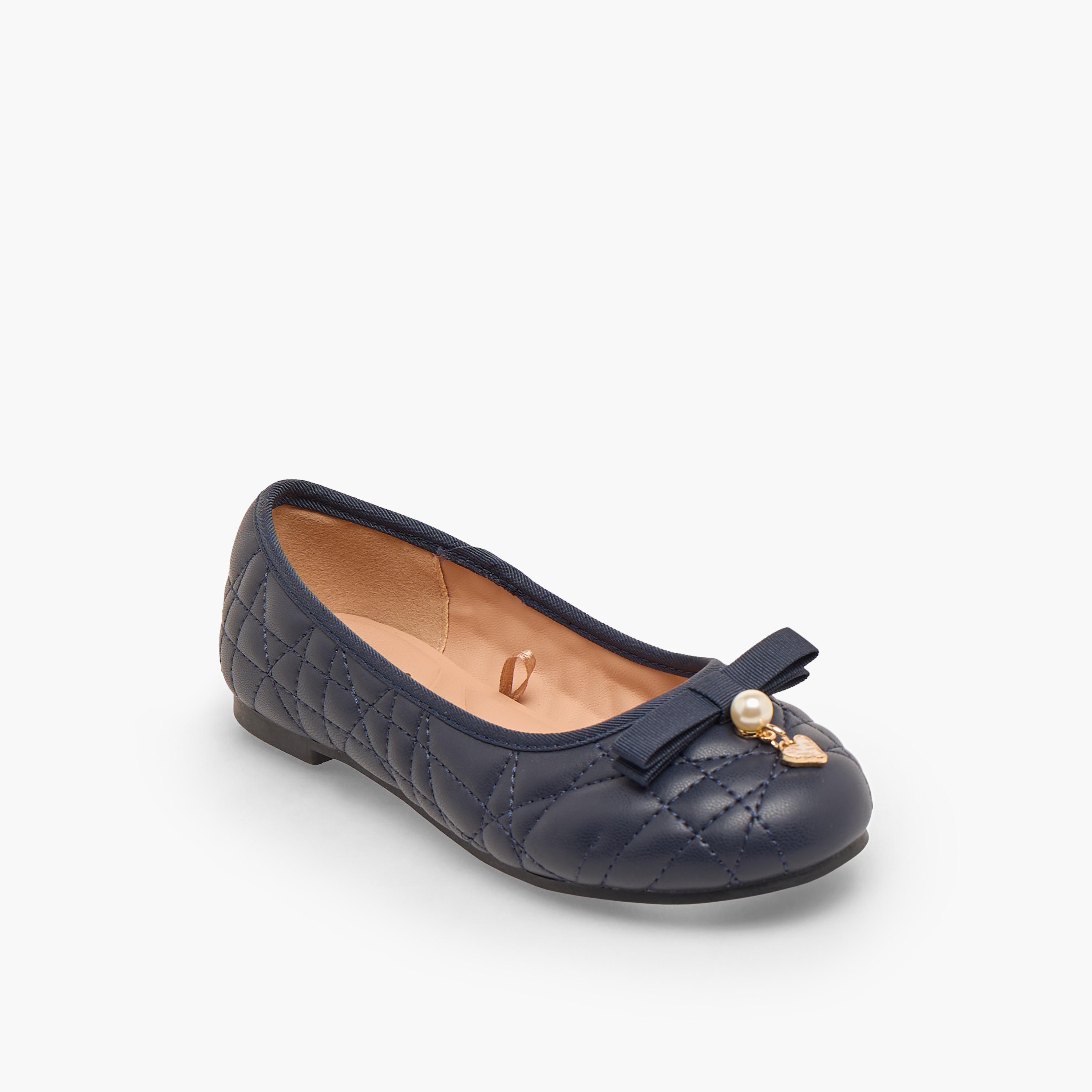حذاء باليرينا بناتي مبطن بتصميم أنيق من ليتل ميسي-girls-shoes-ballerinas-image-2