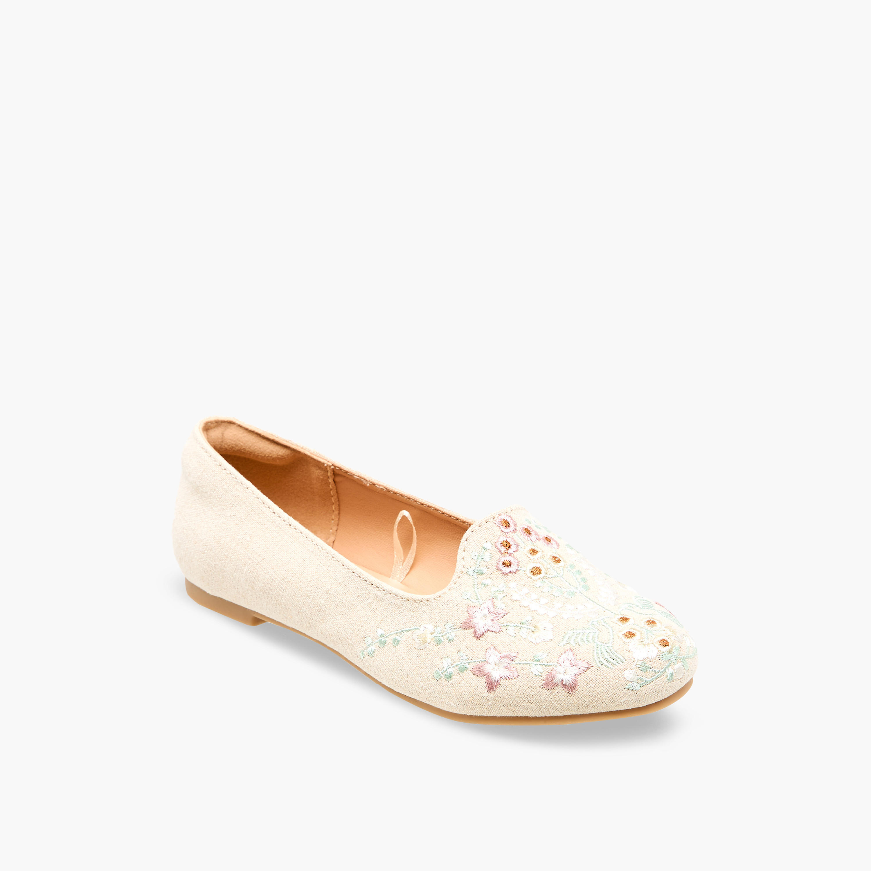 Little Missy Girls Embroidered Ballerina Shoes-girls-shoes-ballerinas-image-2
