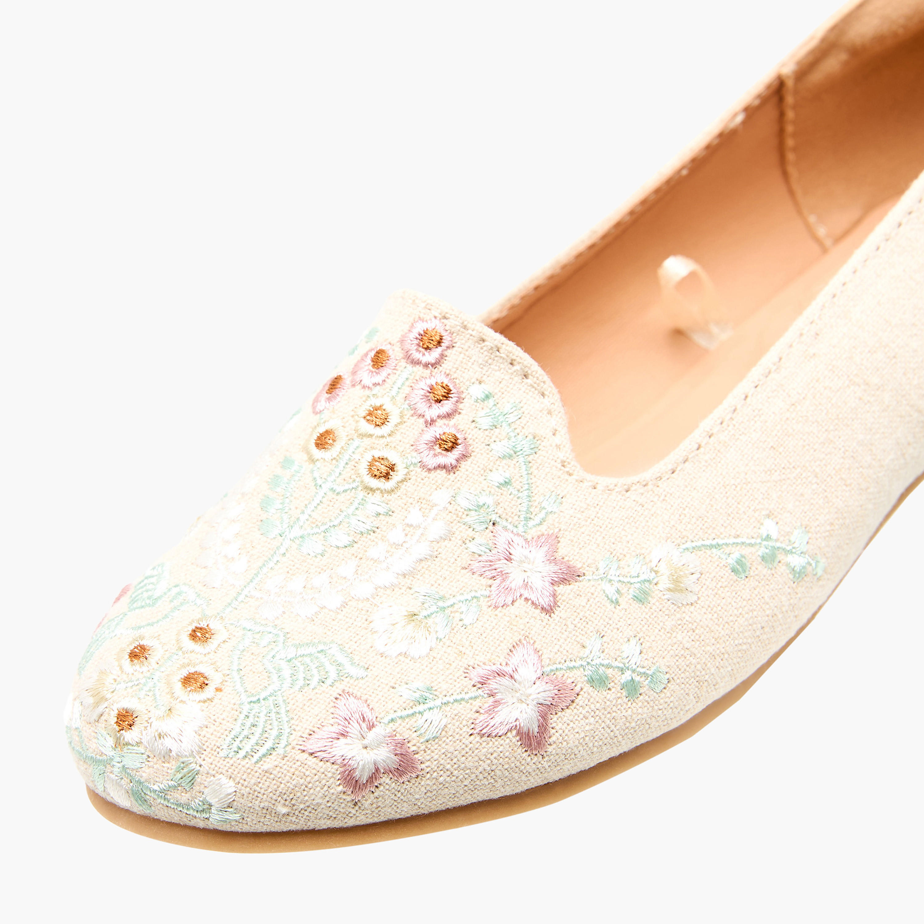Little Missy Girls Embroidered Ballerina Shoes-girls-shoes-ballerinas-image-6