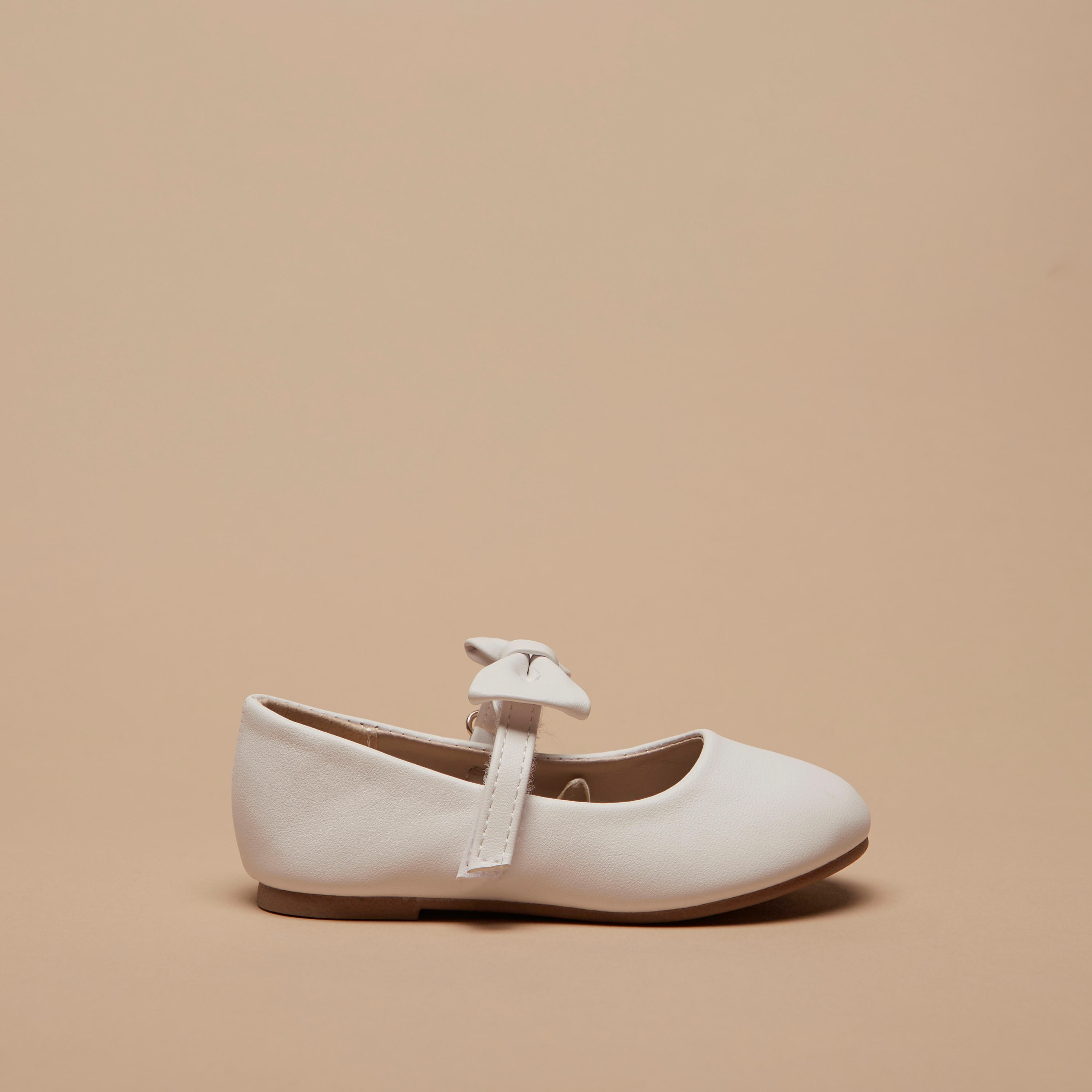 Flora Bella Bow Accented Mary Jane Shoes with Hook and Loop Closure-girls-shoes-maryjanes-image-3