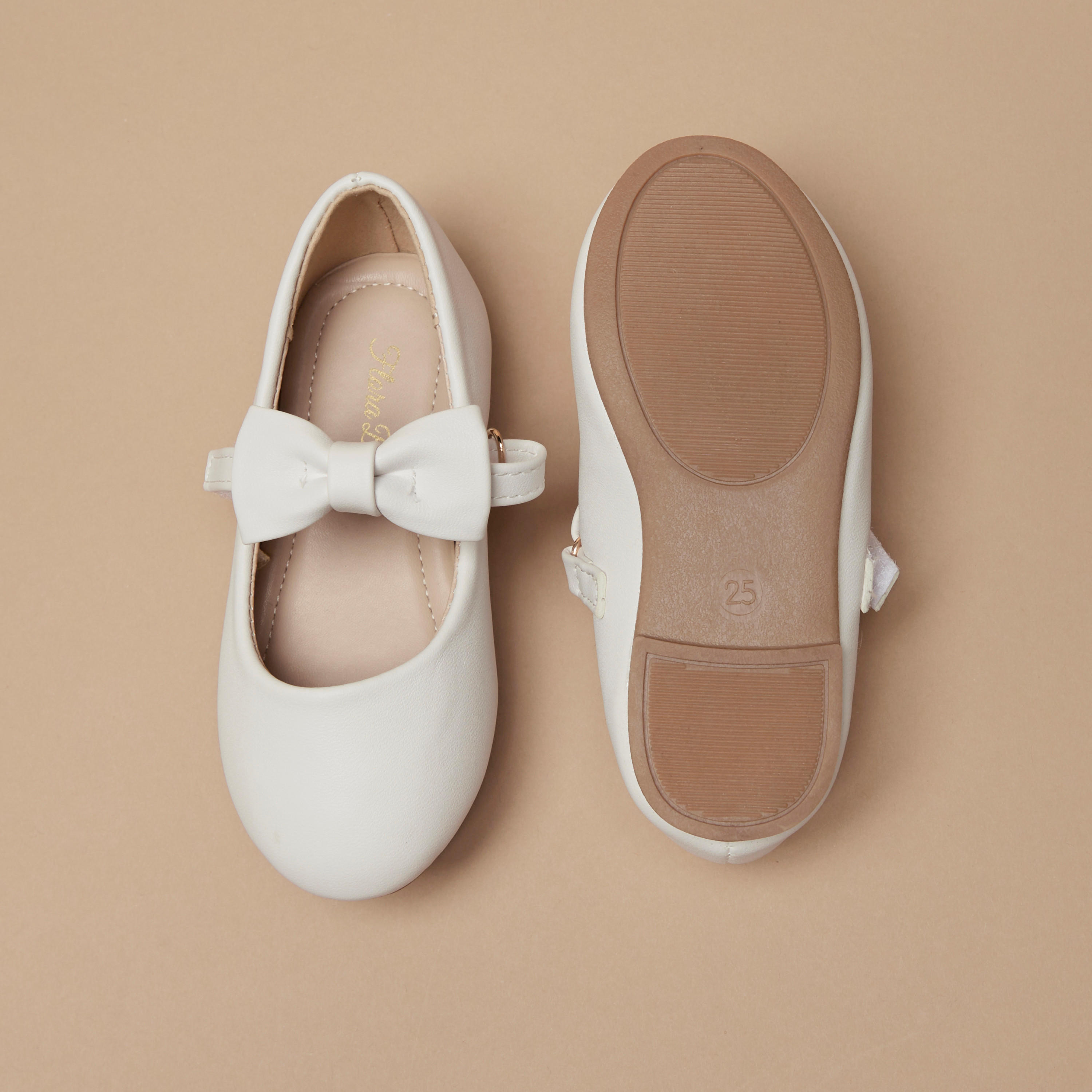 Flora Bella Bow Accented Mary Jane Shoes with Hook and Loop Closure-girls-shoes-maryjanes-image-5