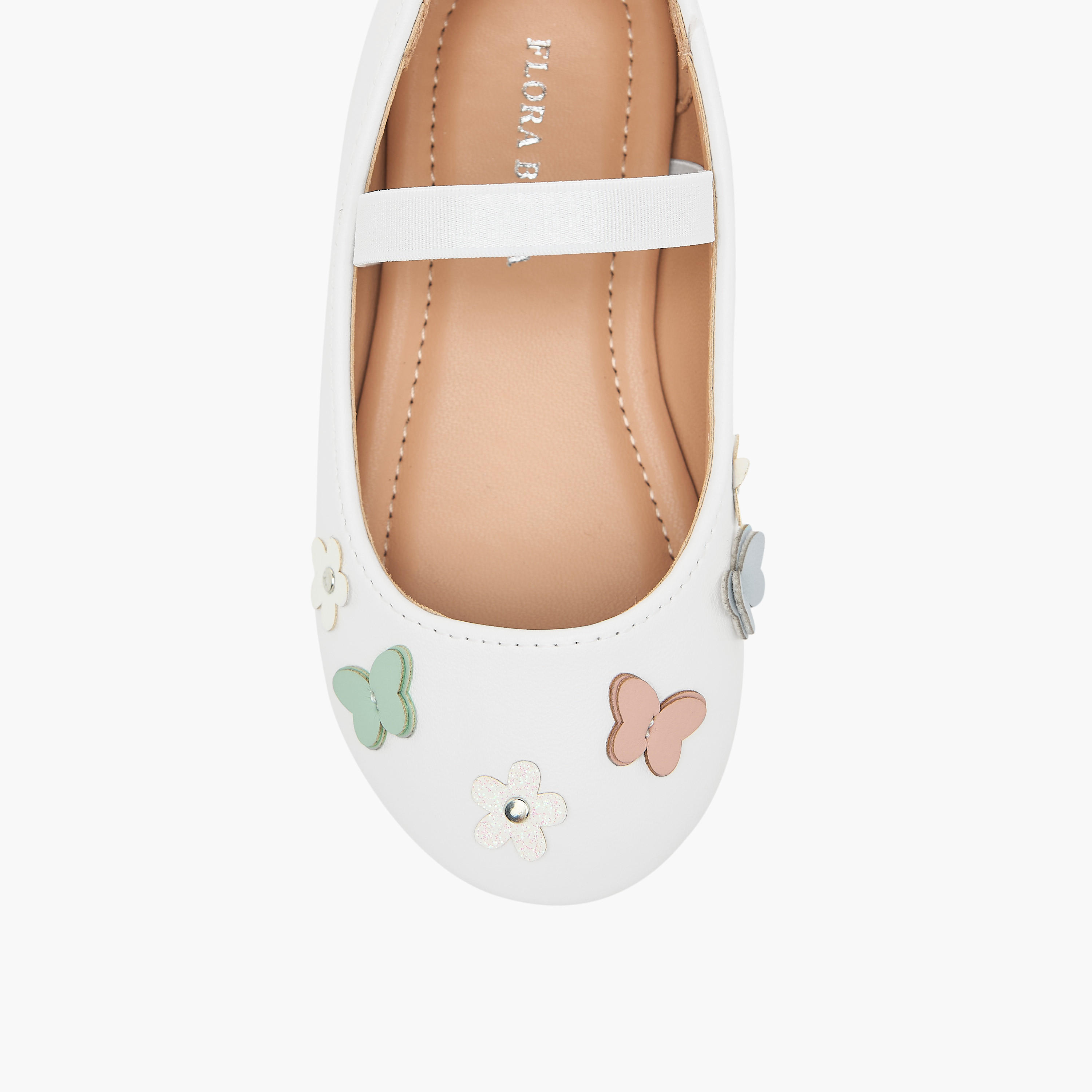 Flora Bella Ballerina Shoes with Elastic and Butterfly Details-girls-shoes-ballerinas-image-4
