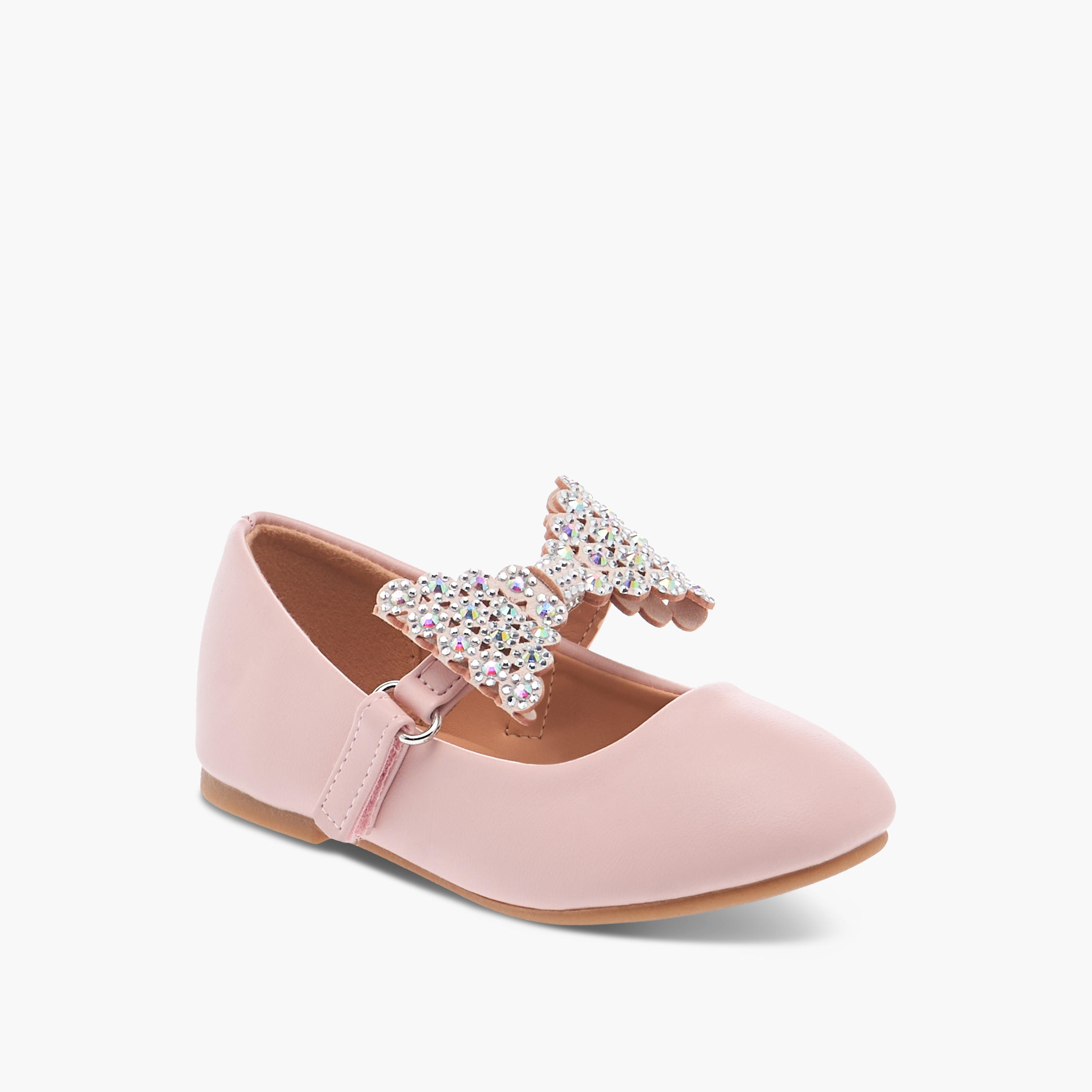 Flora Bella Embellished Bow Applique Ballerina Shoes-girls-shoes-maryjanes-image-2