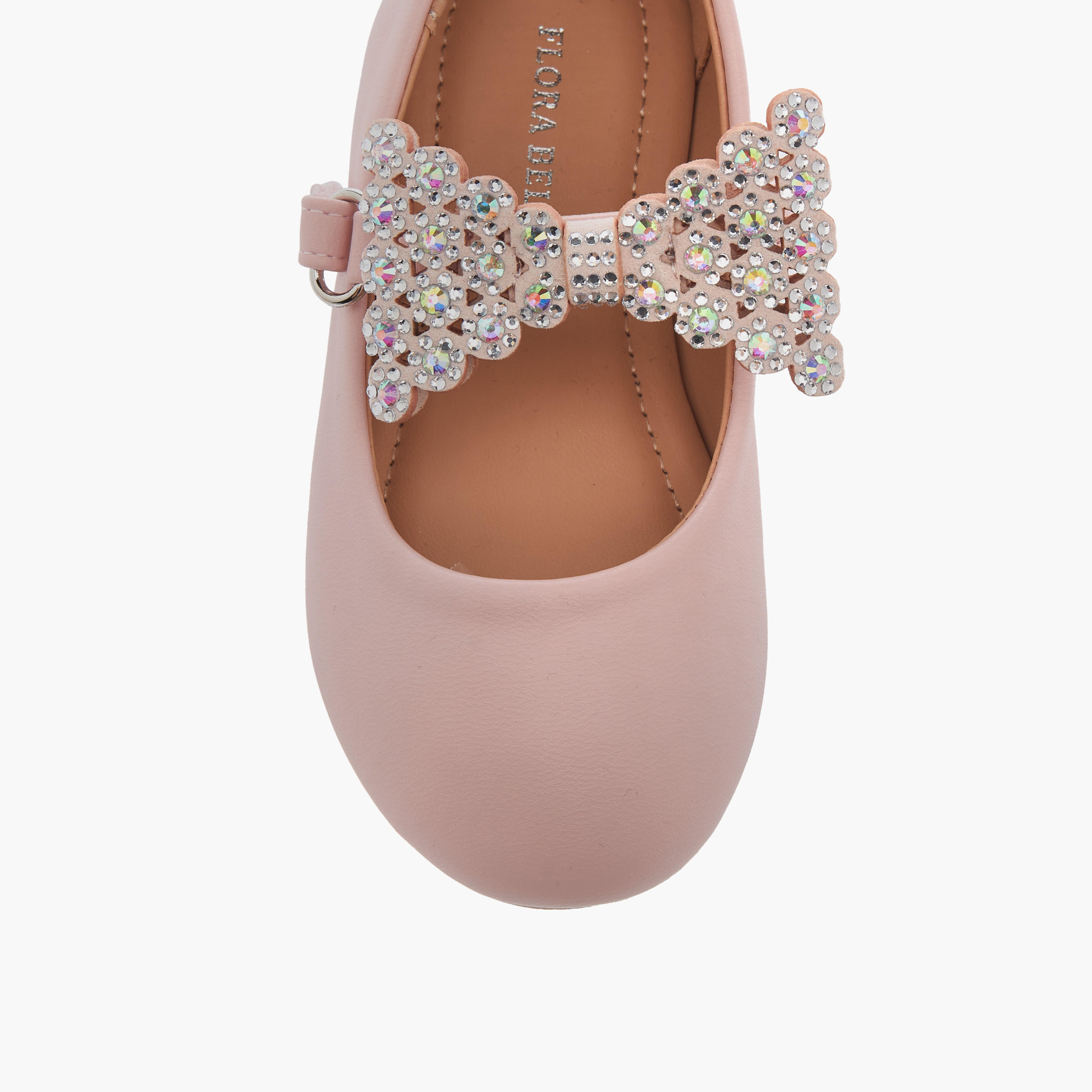 Flora Bella Embellished Bow Applique Ballerina Shoes-girls-shoes-maryjanes-image-4