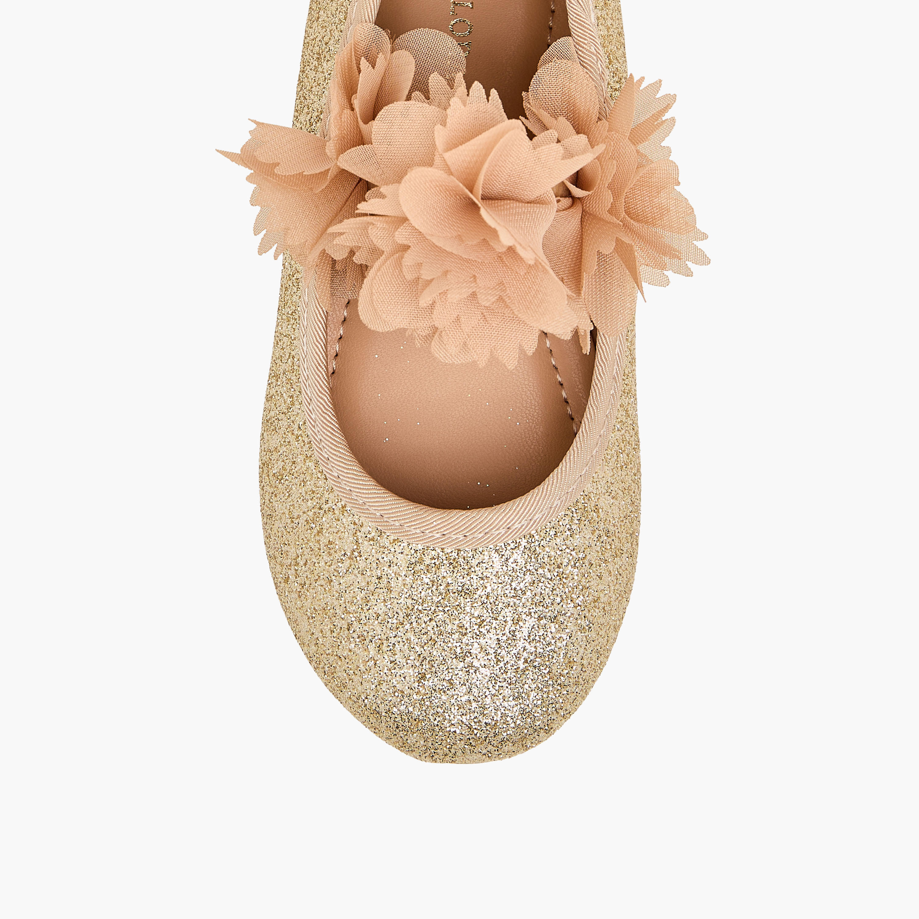 Flora Bella Embellished Ballerina Shoes with Elasticated Strap-girls-shoes-maryjanes-image-4