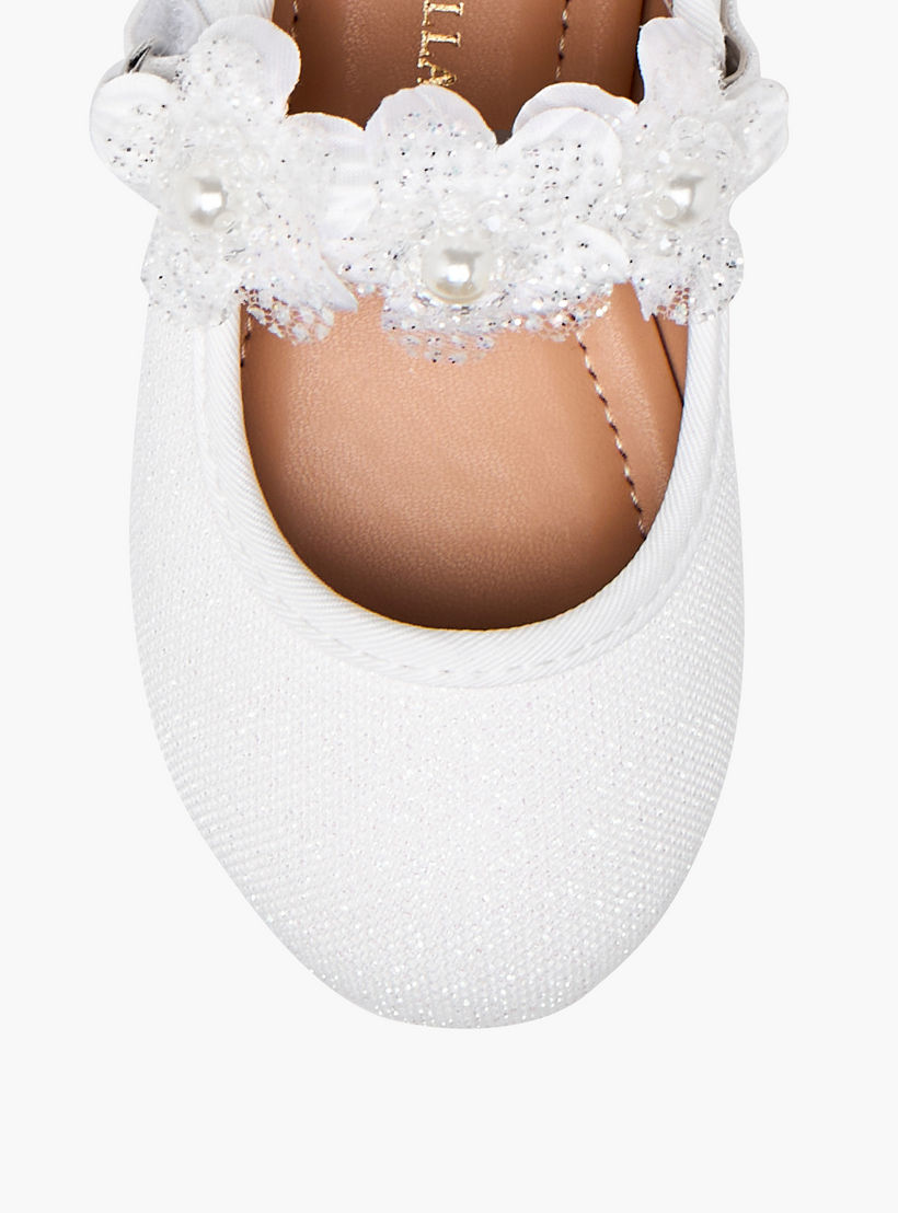 Flora Bella Floral Applique Ballerina Shoes with Hook and Loop Closure-girls-shoes-ballerinas-image-4