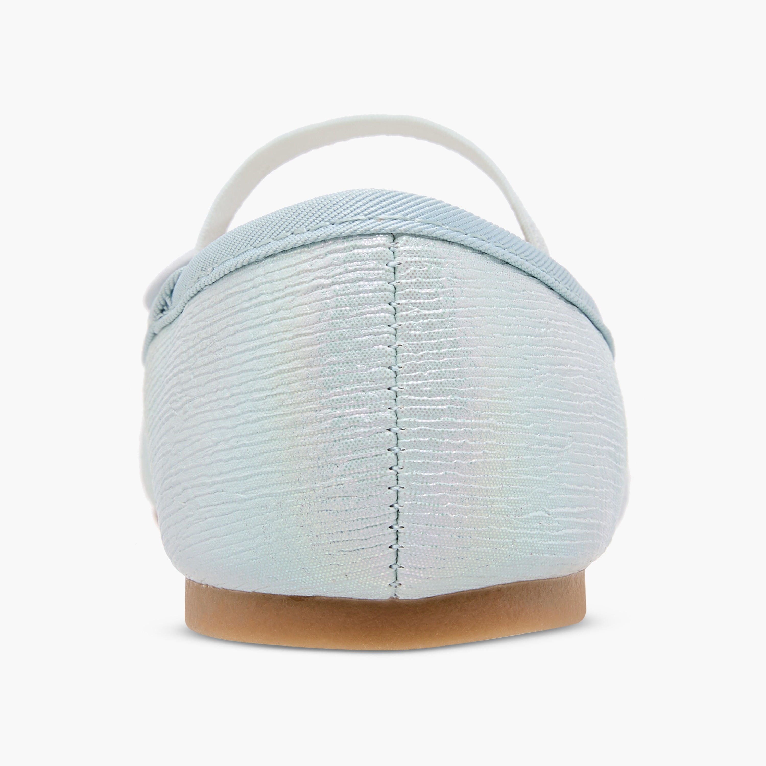 Flora Bella Bow Accent Ballerina Shoes with Elasticated Strap-girls-shoes-ballerinas-image-5