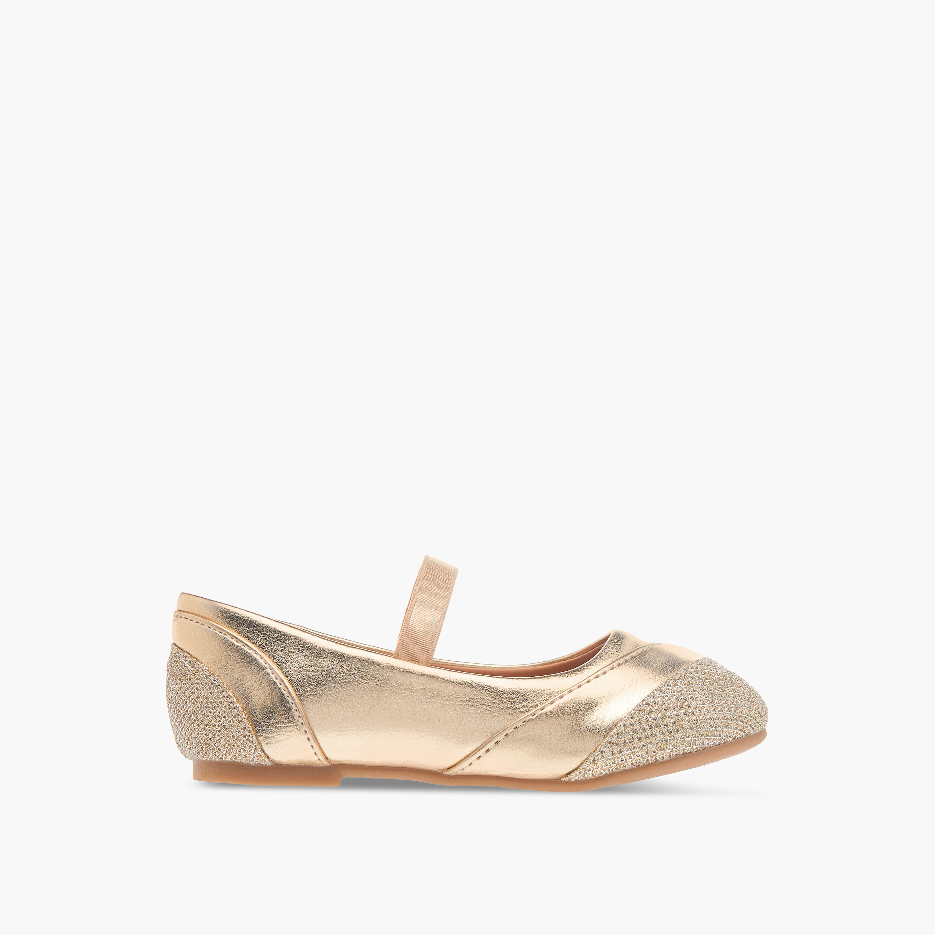 حذاء باليرينا بارز الملمس بحزام مطاطي من فلورا بيلا-girls-shoes-ballerinas-image-3